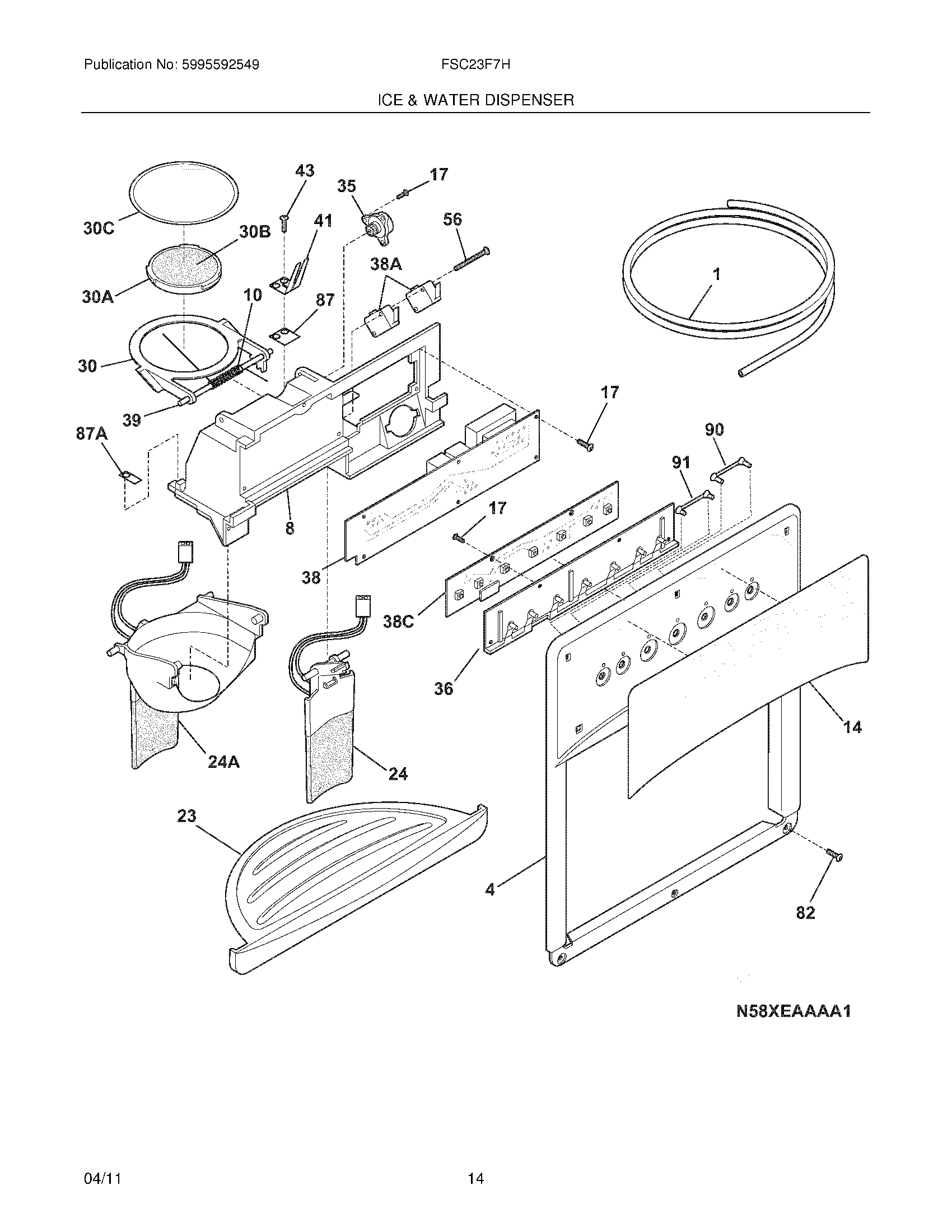 15 - ICE & WATER DISPENSER