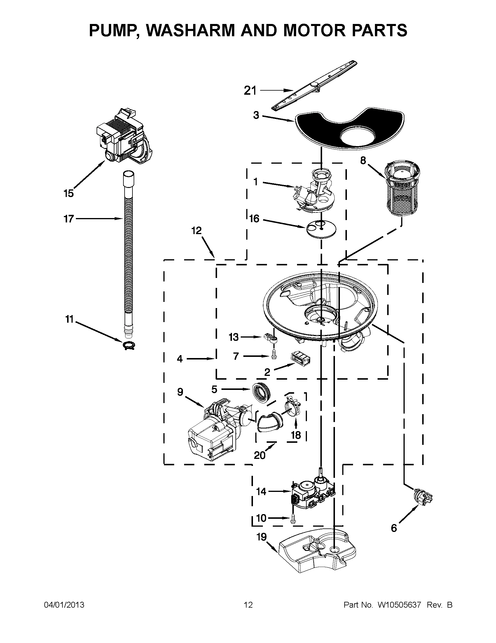 06 - PUMP, WASHARM AND MOTOR PARTS