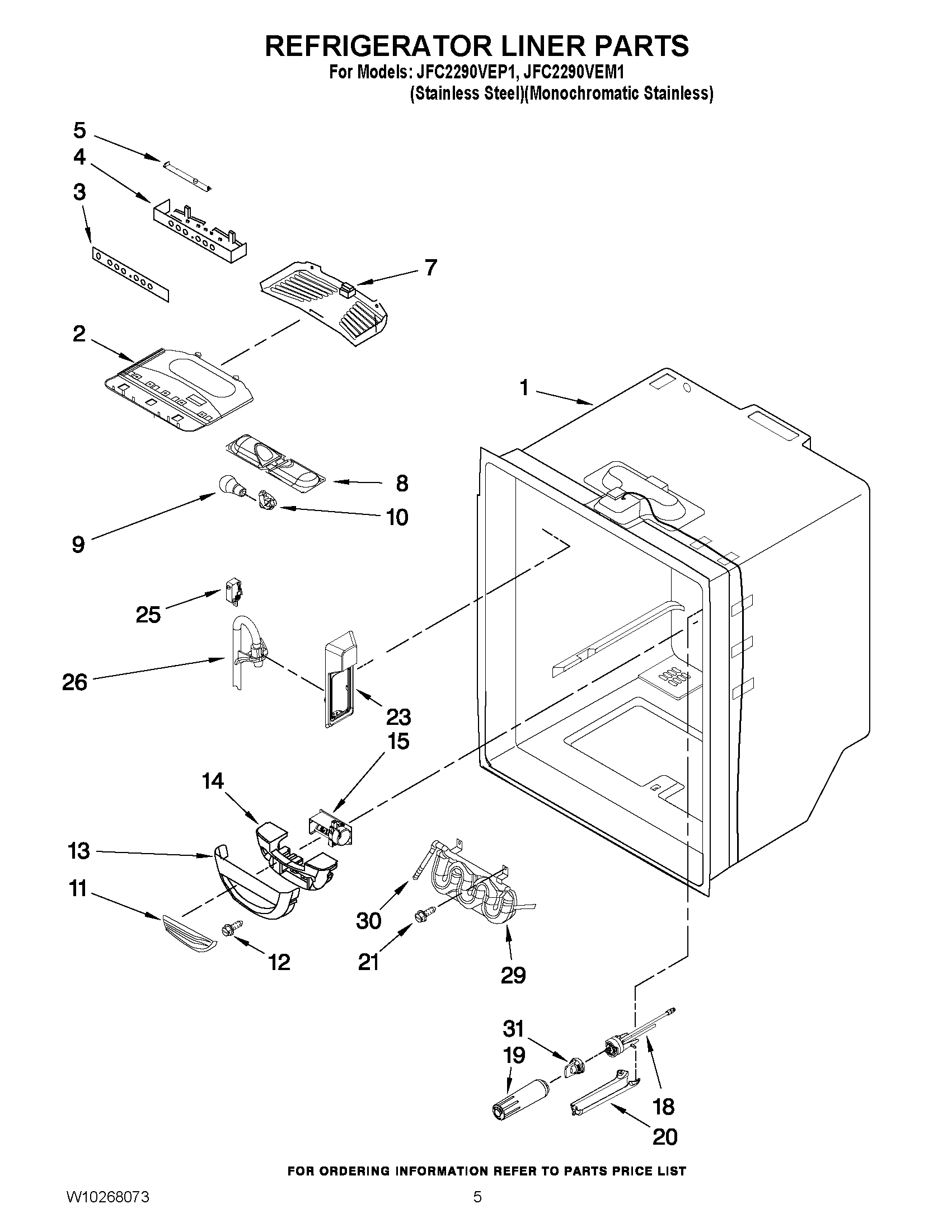 03 - REFRIGERATOR LINER PARTS