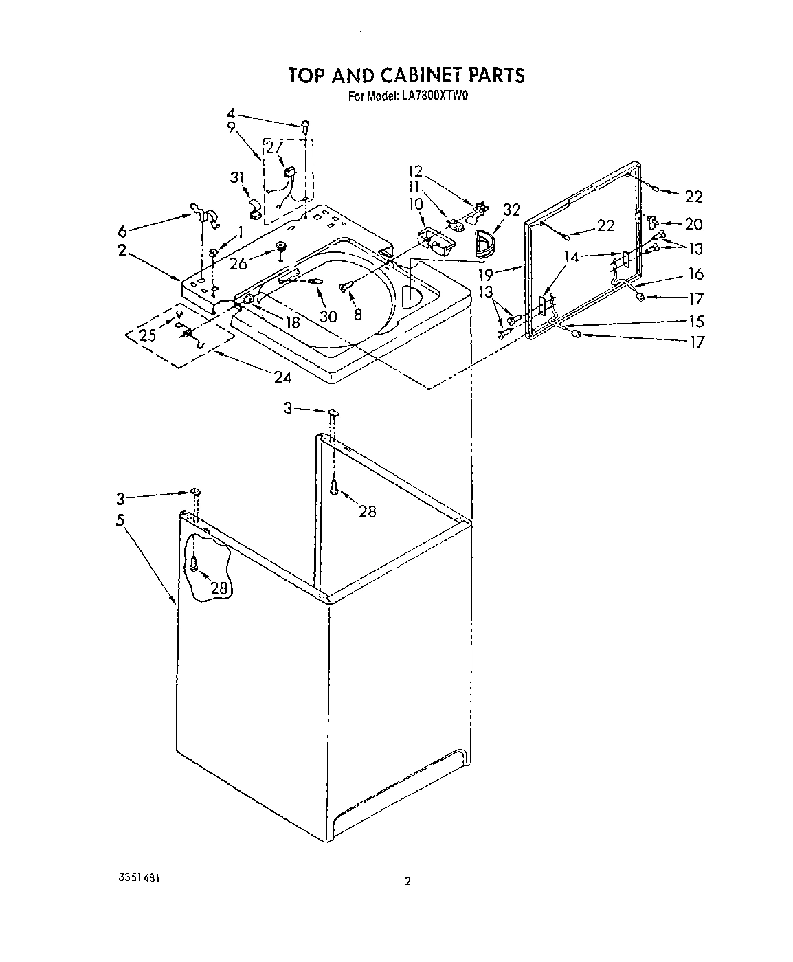 02 - TOP AND CABINET, LIT/OPTIONAL