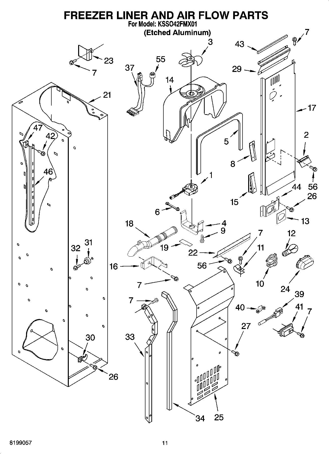 08 - FREEZER LINER AND AIR FLOW PARTS
