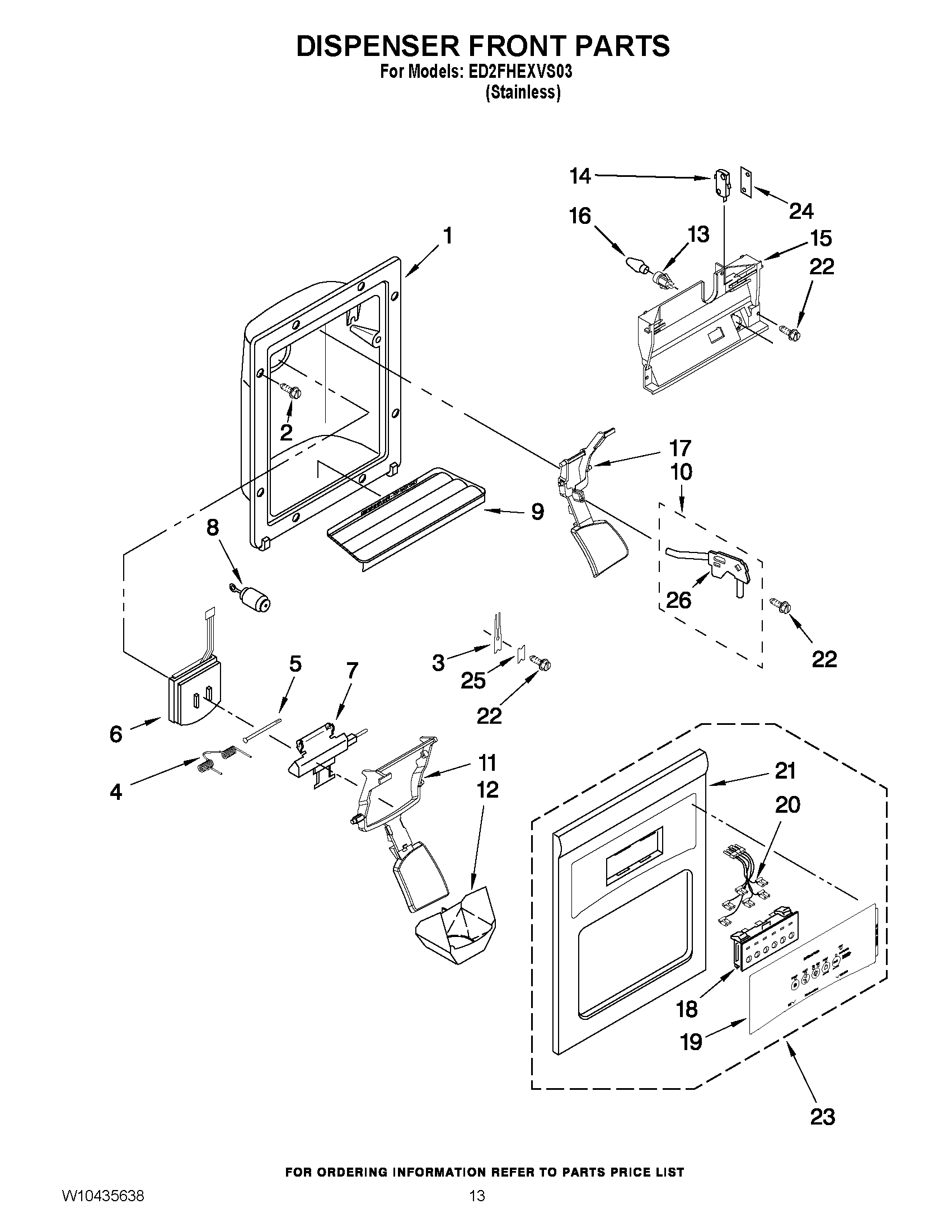 08 - DISPENSER FRONT PARTS