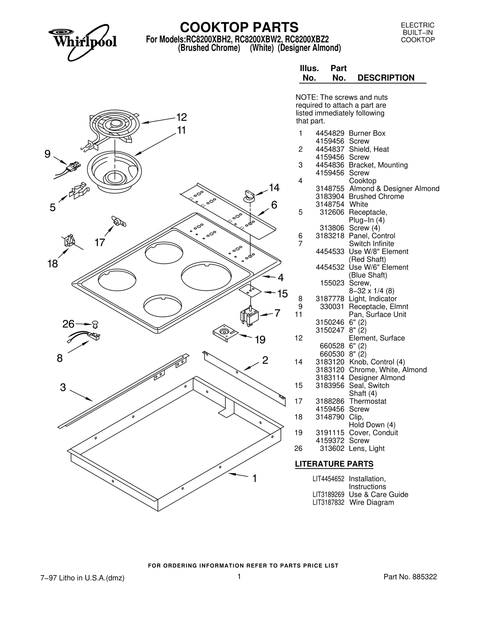 COOKTOP PARTS