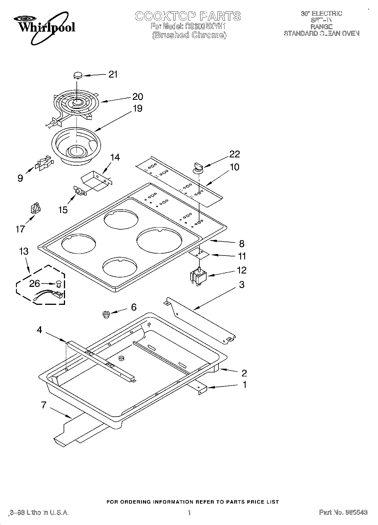 01 - COOKTOP, LIT/OPTIONAL