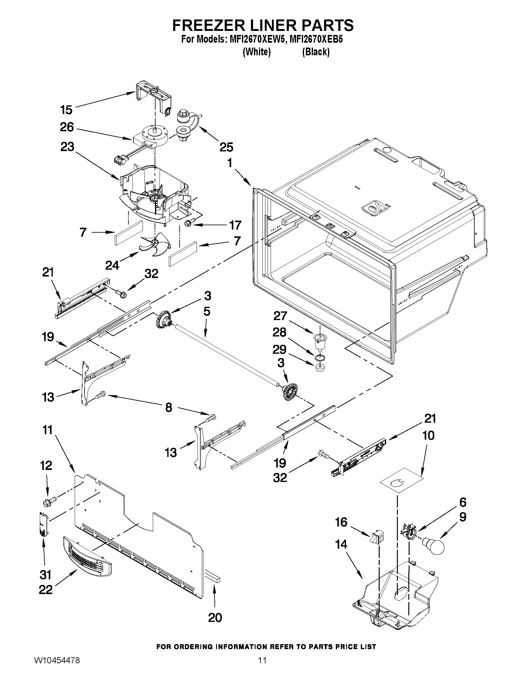 06 - FREEZER LINER PARTS