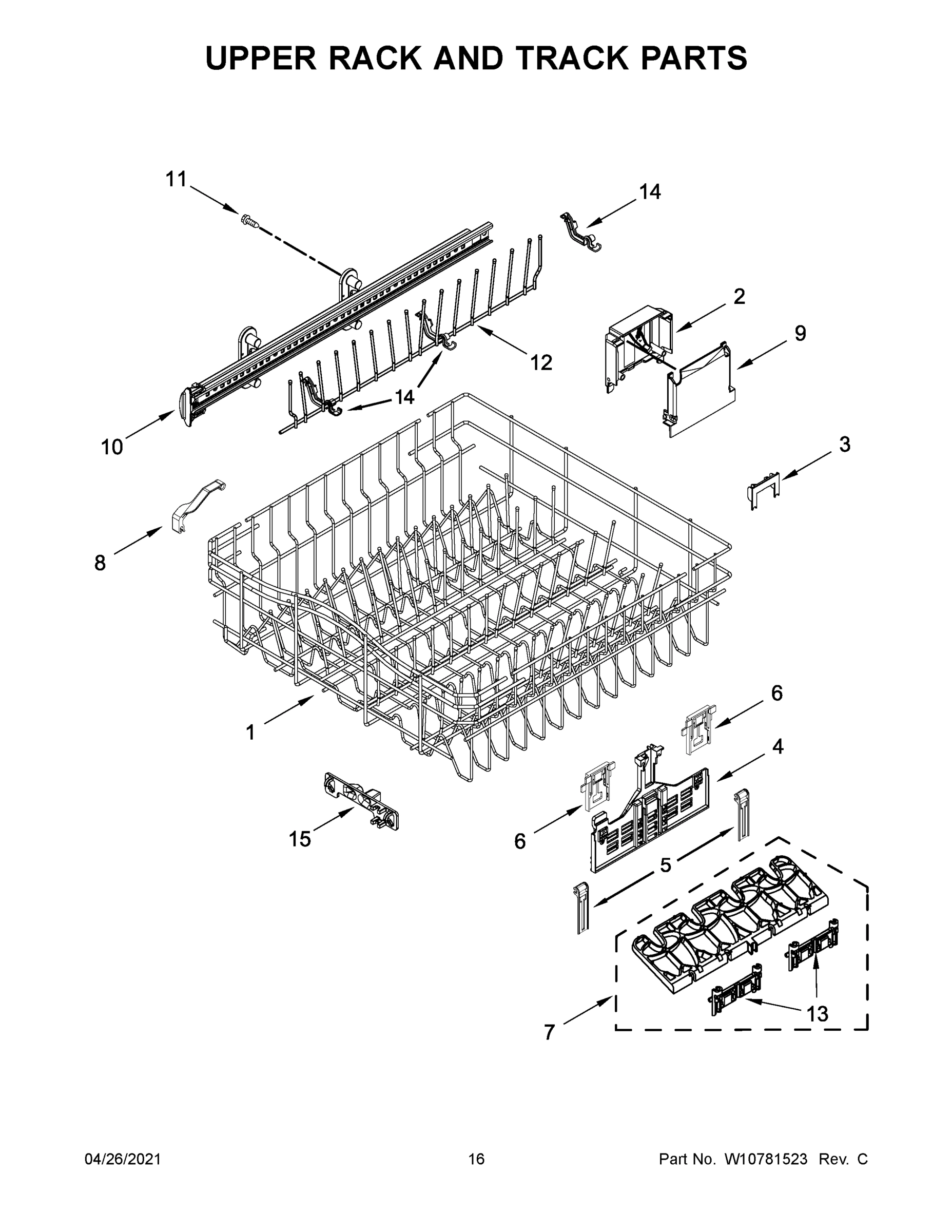 09 - UPPER RACK AND TRACK PARTS