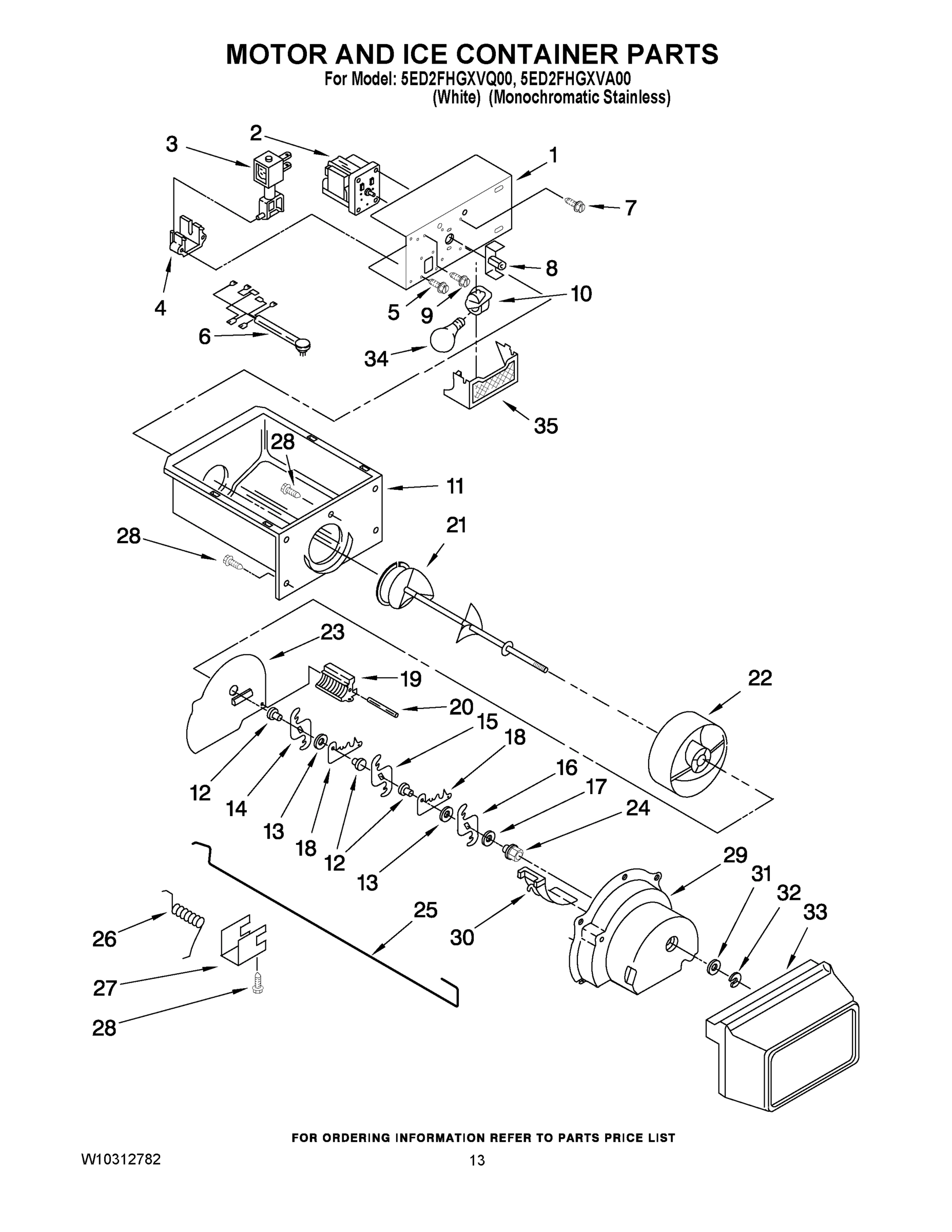 09 - MOTOR AND ICE CONTAINER PARTS
