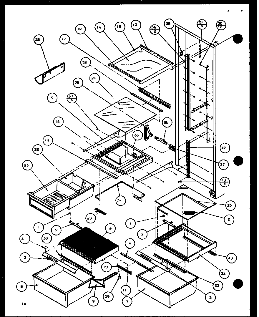 14 - REF SHELVING AND DRAWERS