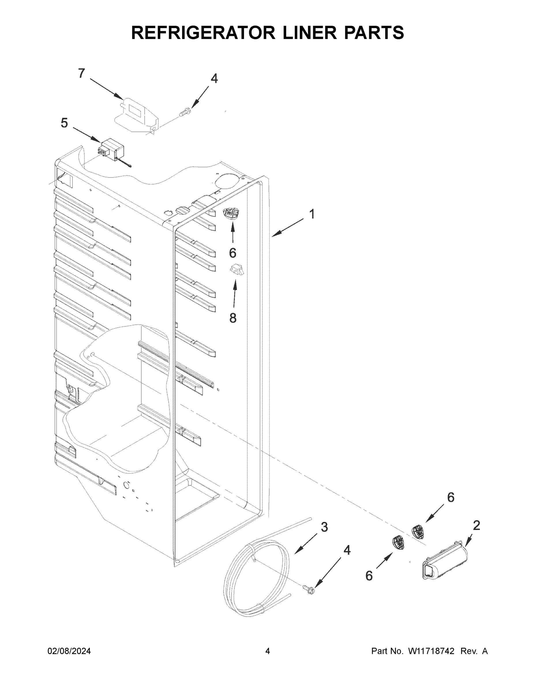 03 - REFRIGERATOR LINER PARTS