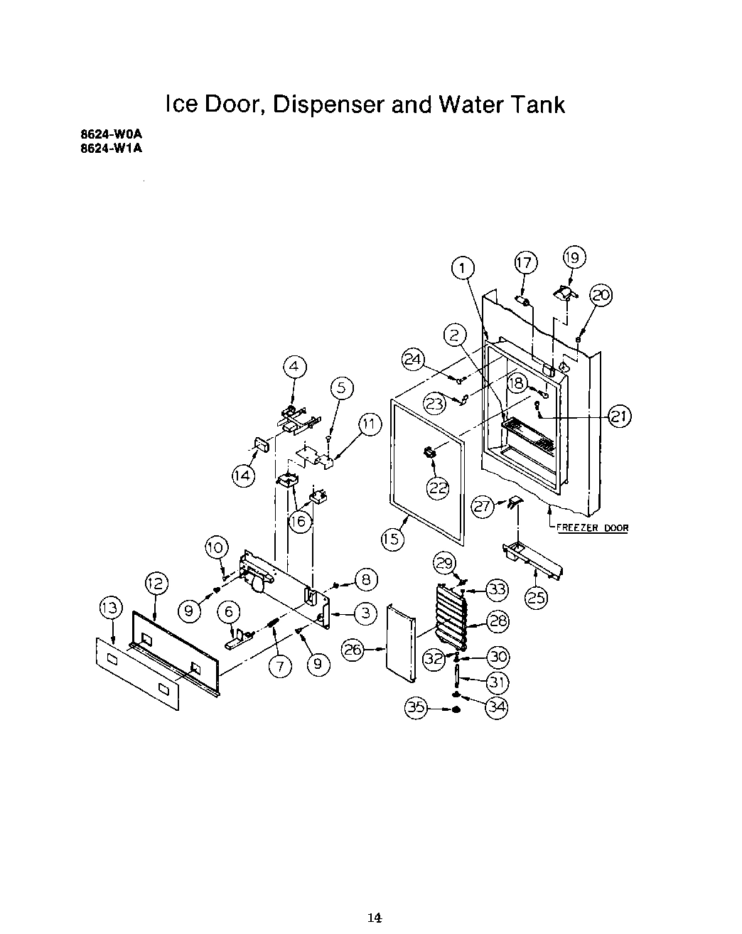 07 - ICE DOOR, DISPENSER AND WATER TANK