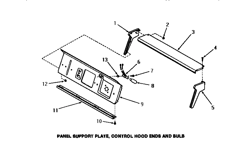16 - PANEL SUPP PLATE, CTRL HOOD ENDS & BULB