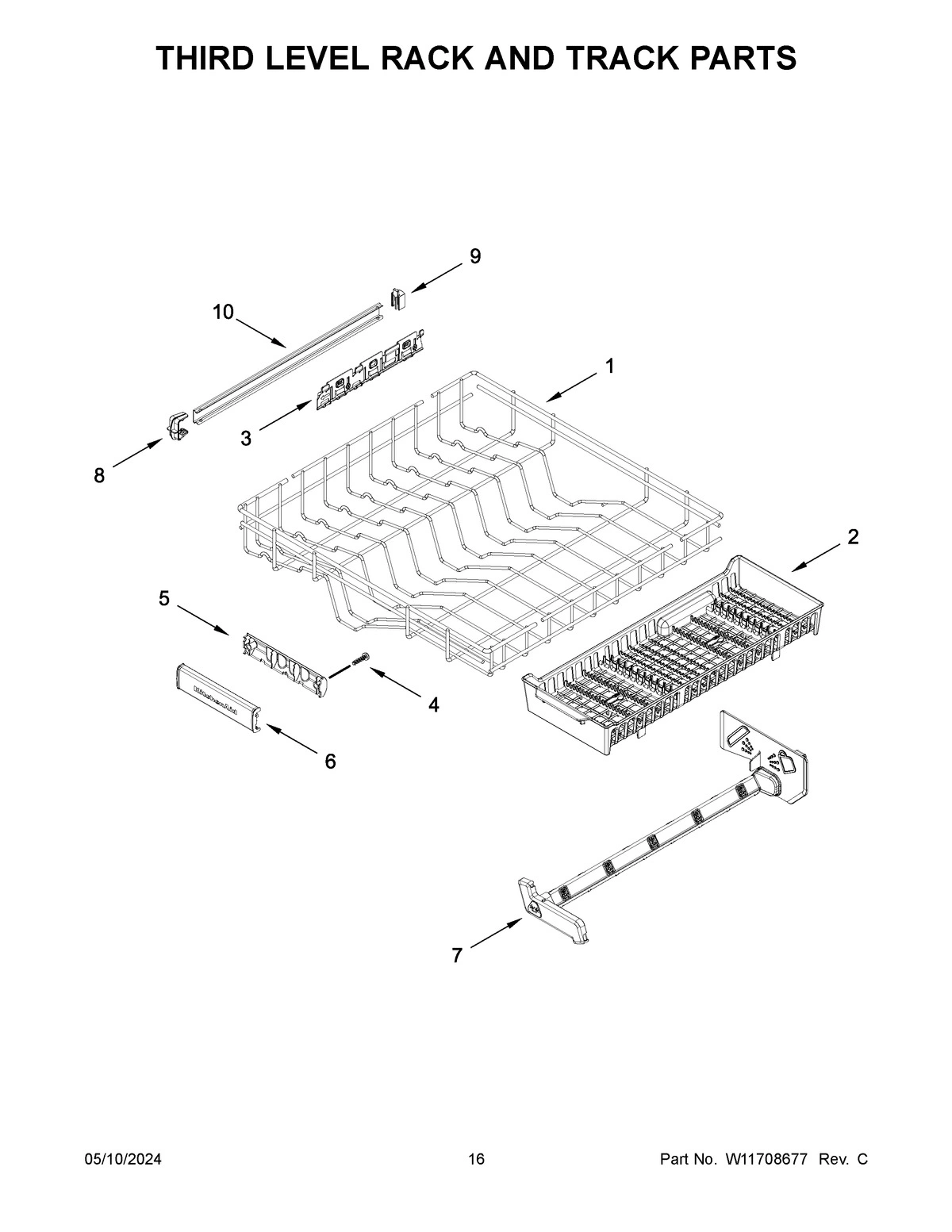 09 - THIRD LEVEL RACK AND TRACK PARTS