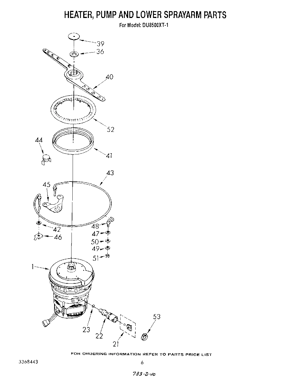 04 - HEATER, PUMP AND LOWER SPRAY ARM