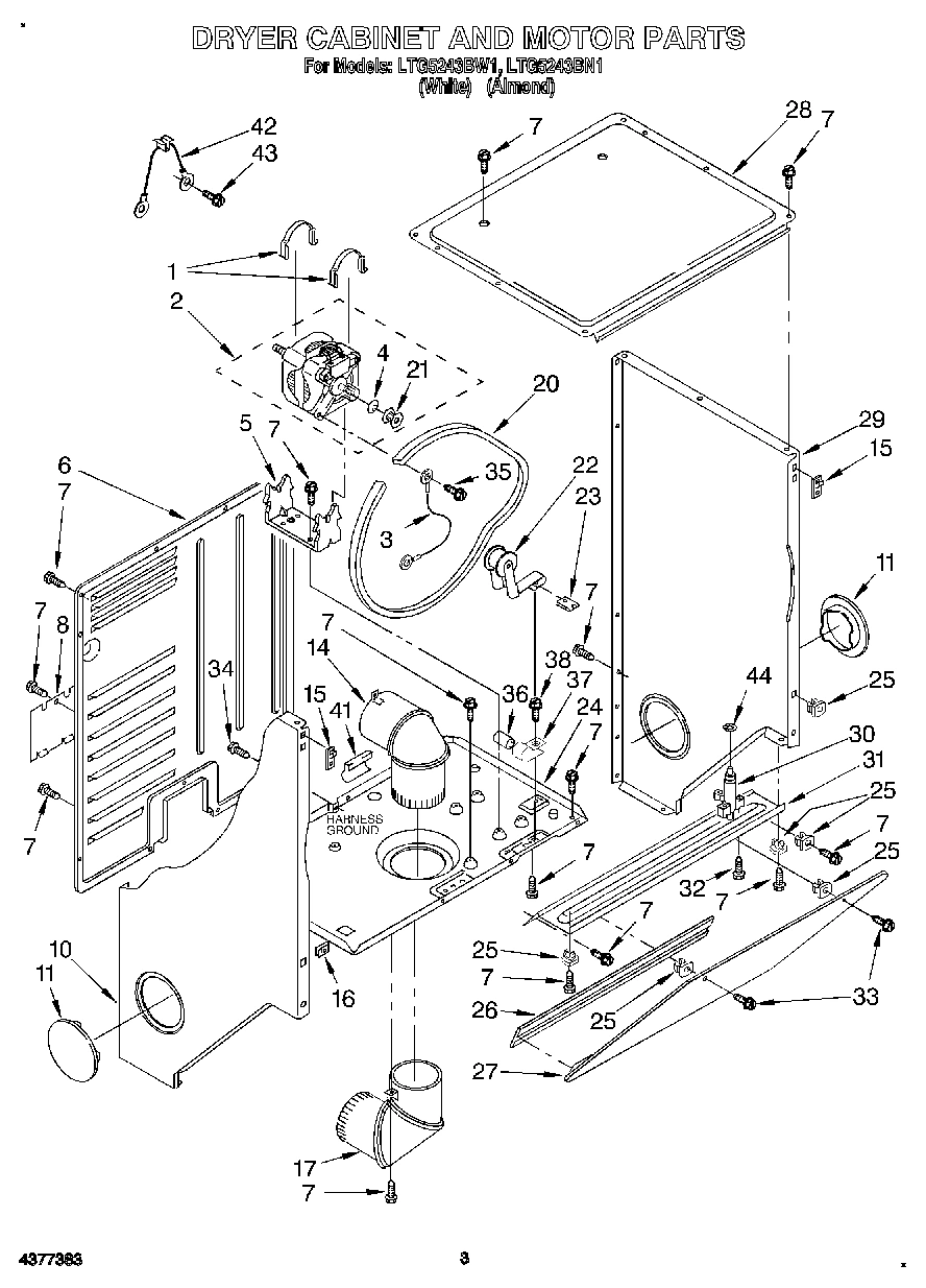 03 - DRYER CABINET AND MOTOR