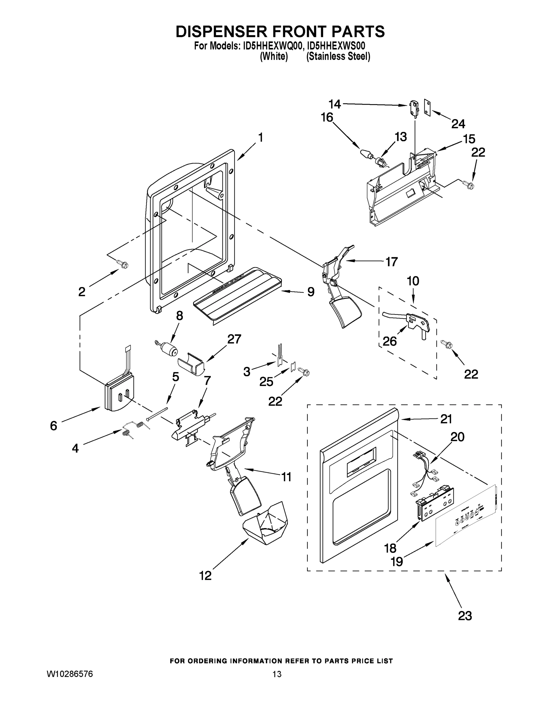 08 - DISPENSER FRONT PARTS