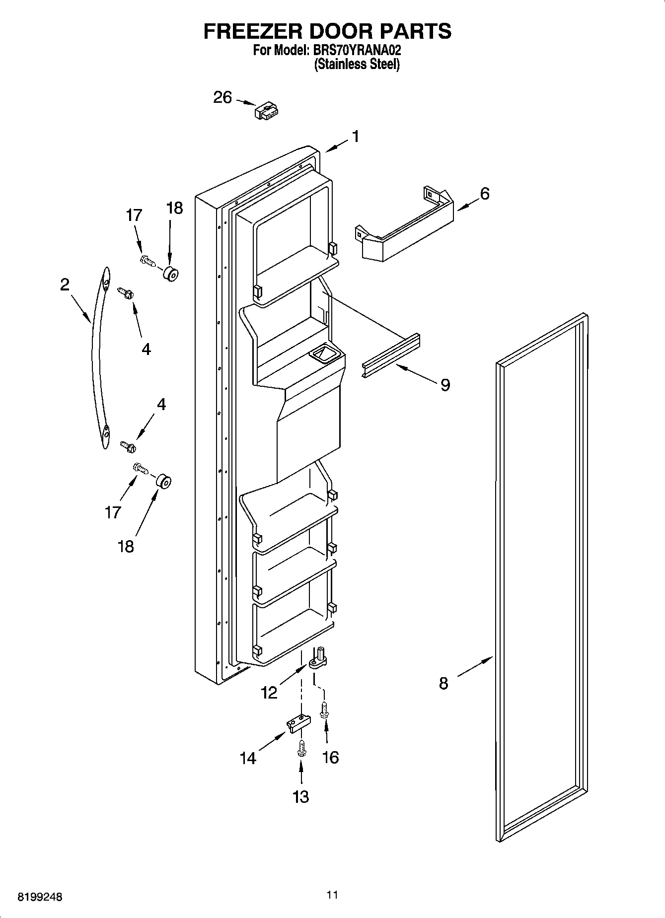 07 - FREEZER DOOR PARTS