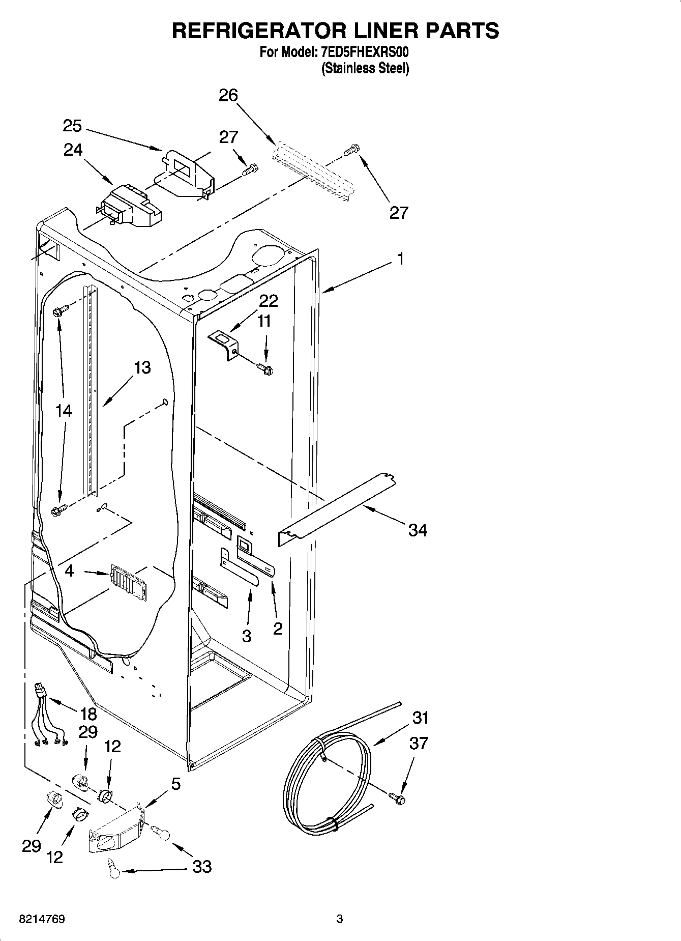 02 - REFRIGERATOR LINER PARTS