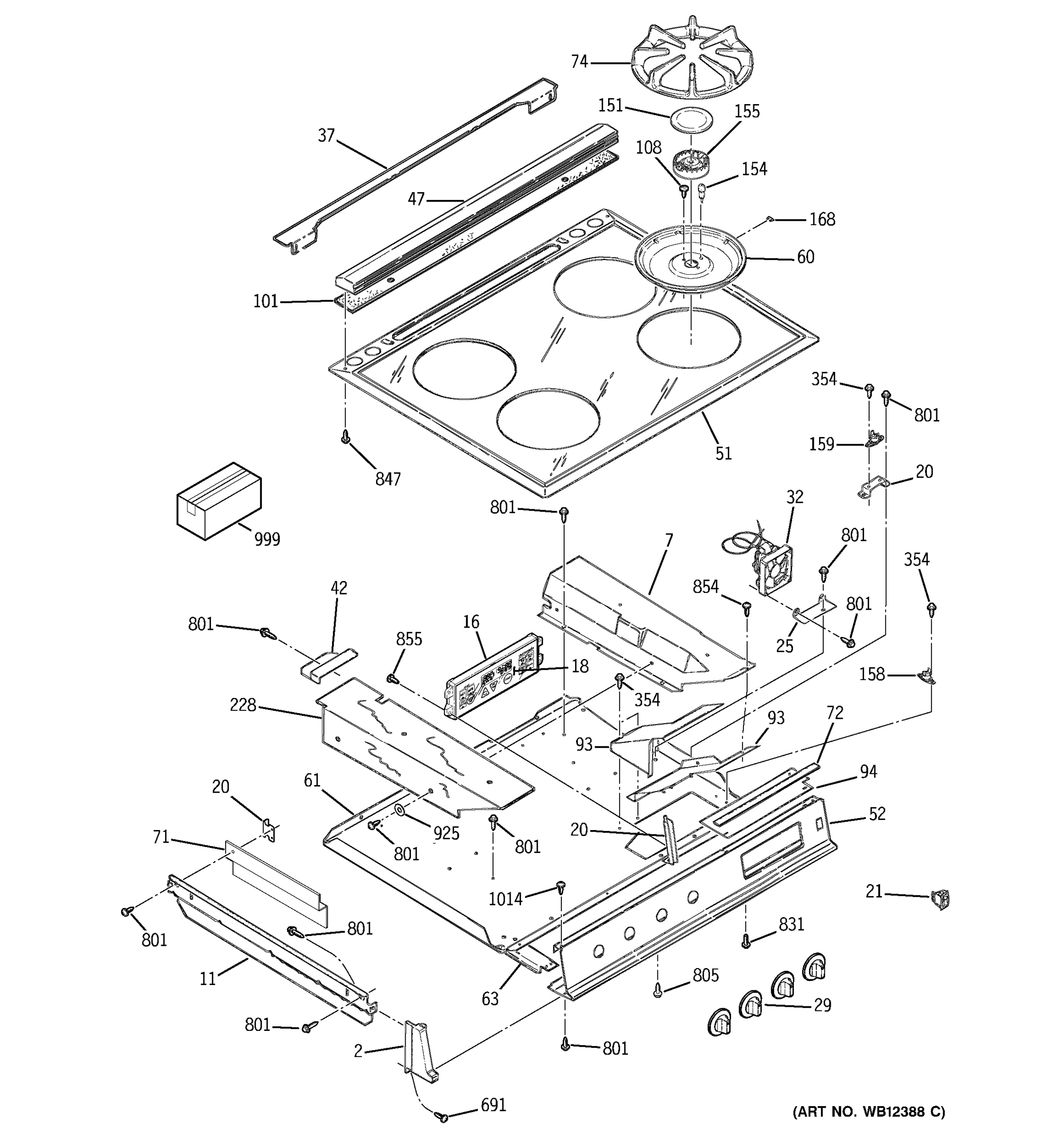 CONTROL PANEL & COOKTOP