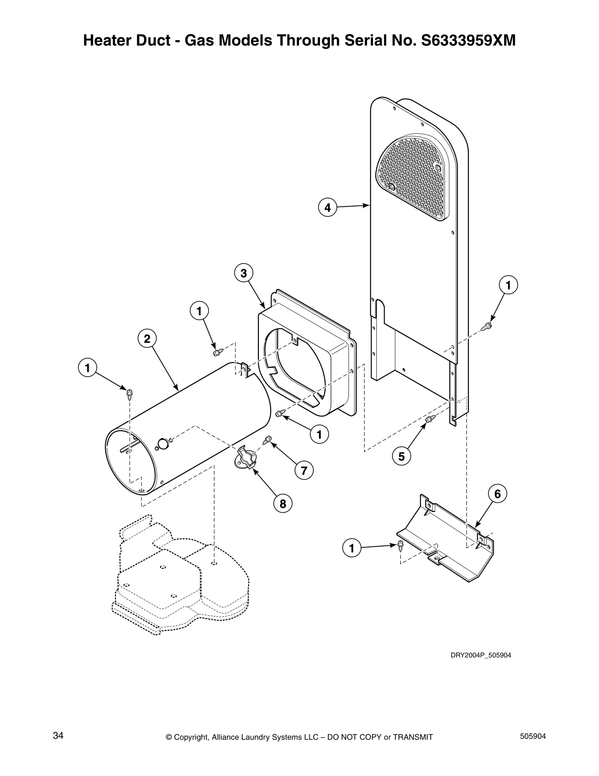 Heater Duct - Gas Models Through Serial No. S6333959XM