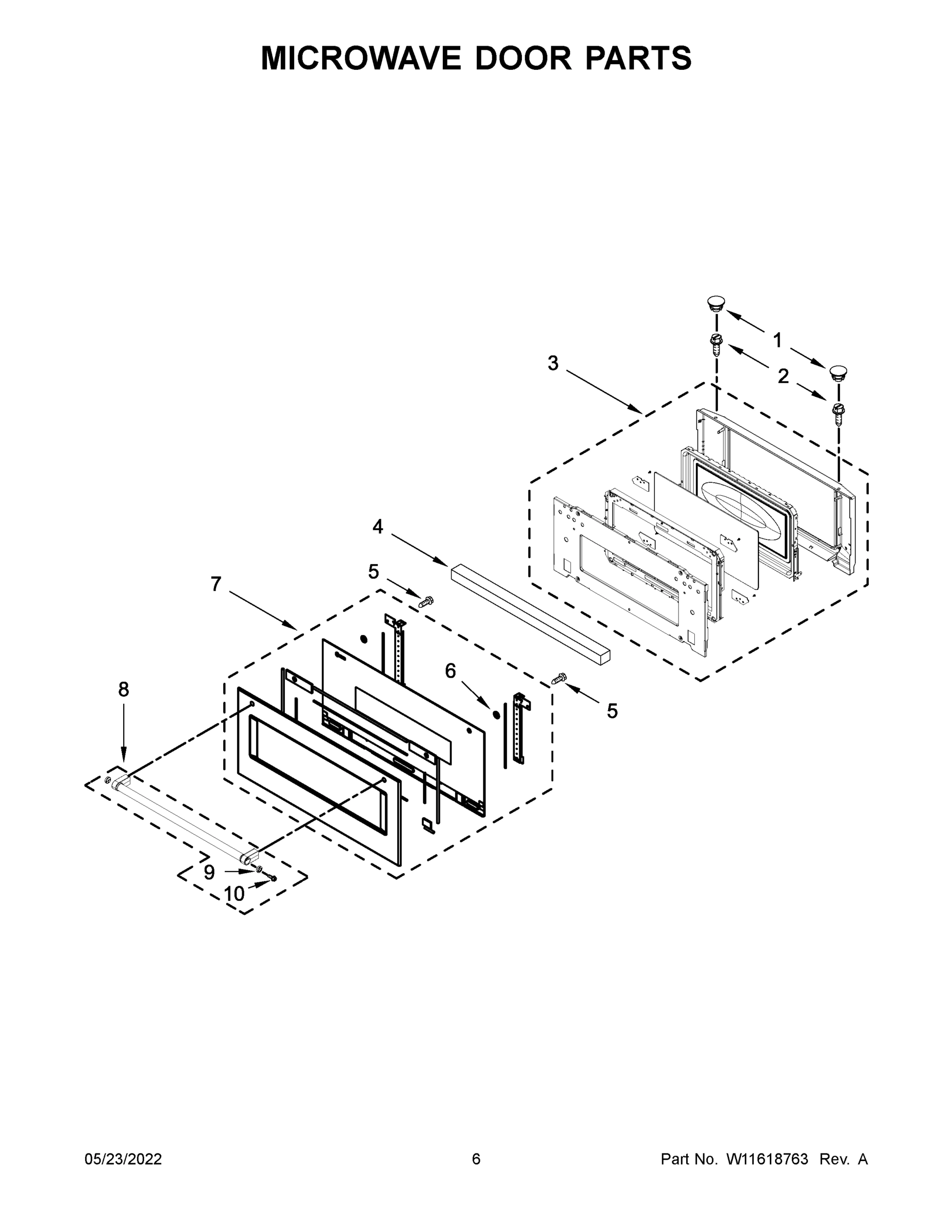 04 - MICROWAVE DOOR PARTS