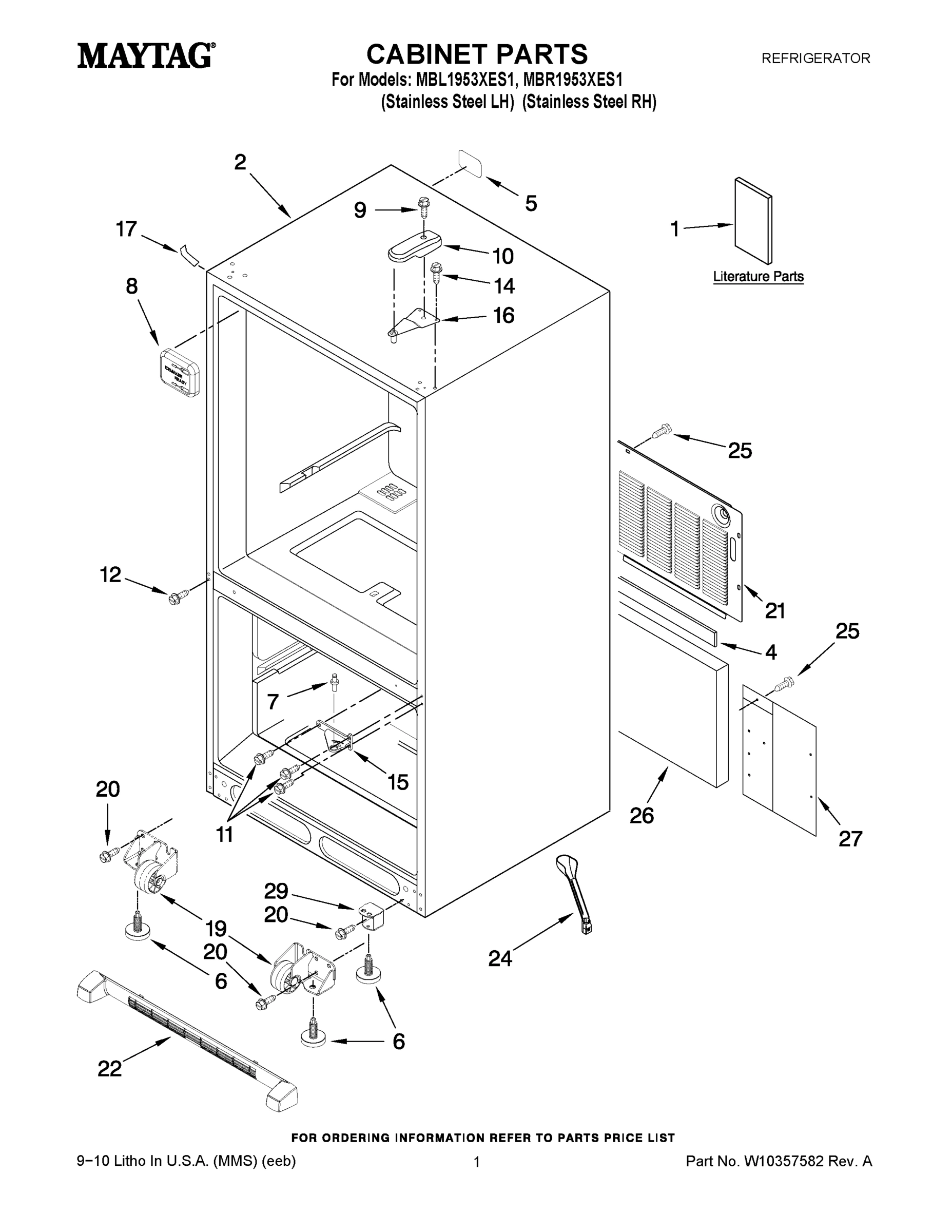 01 - CABINET PARTS