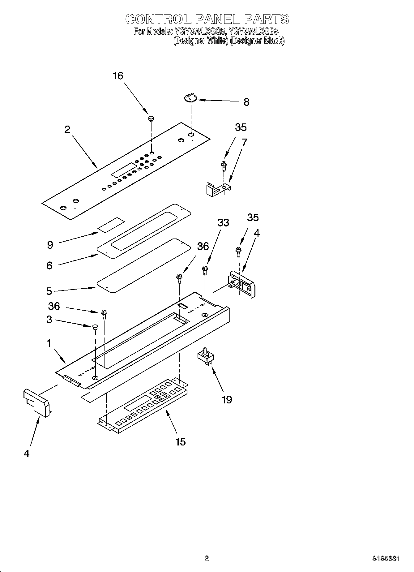 02 - CONTROL PANEL PARTS