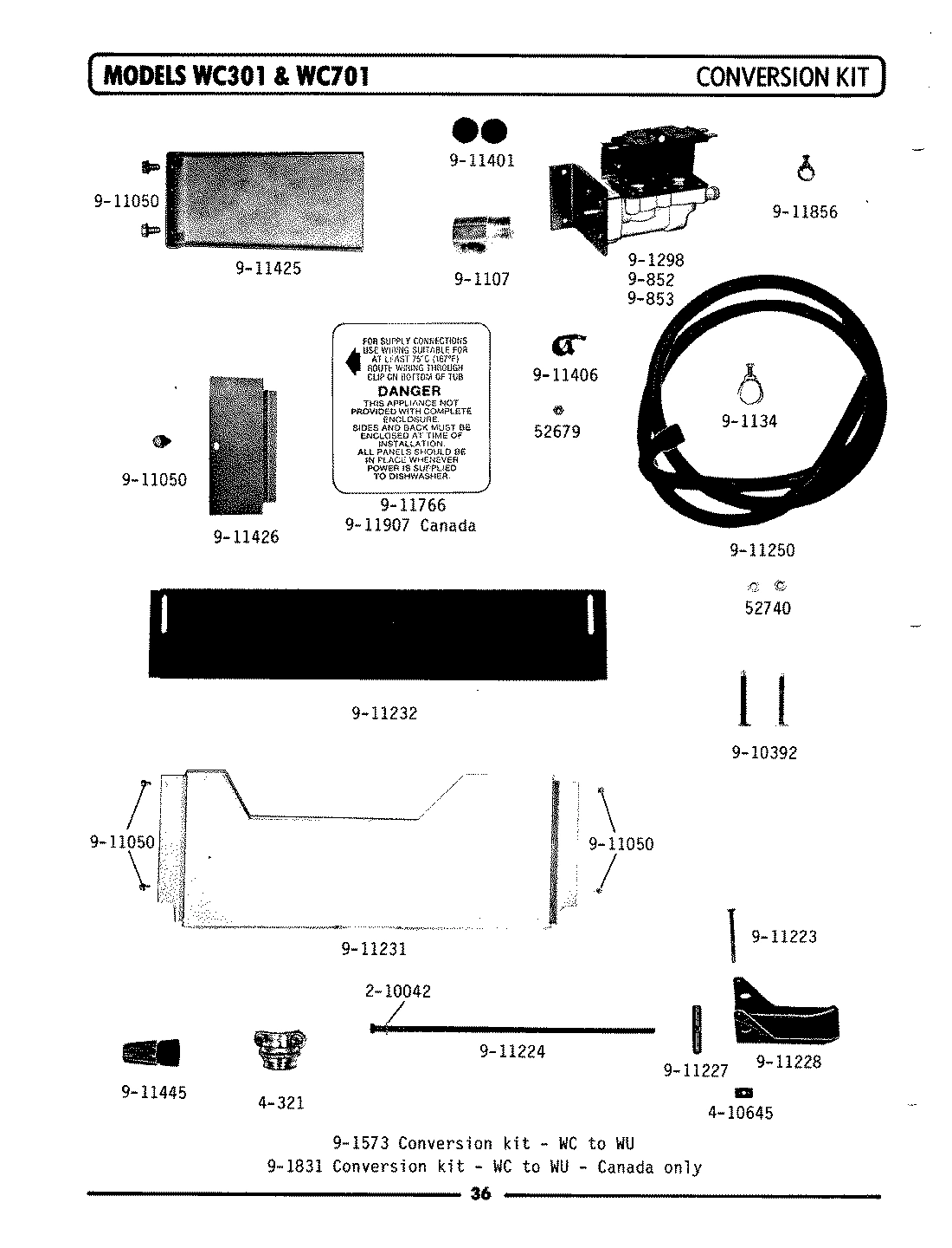 03 - CONVERSION KIT (WC701)