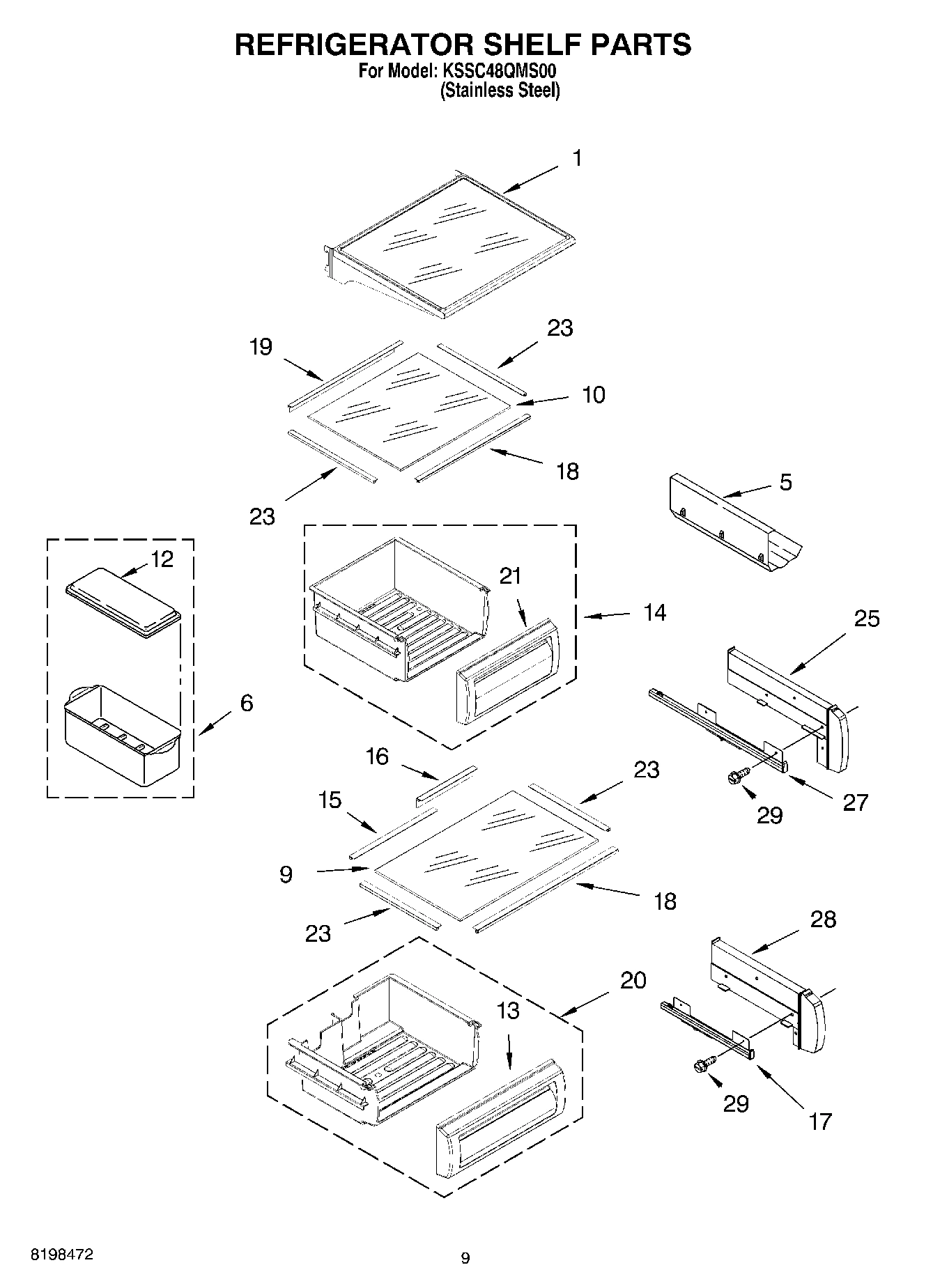 07 - REFRIGERATOR SHELF PARTS