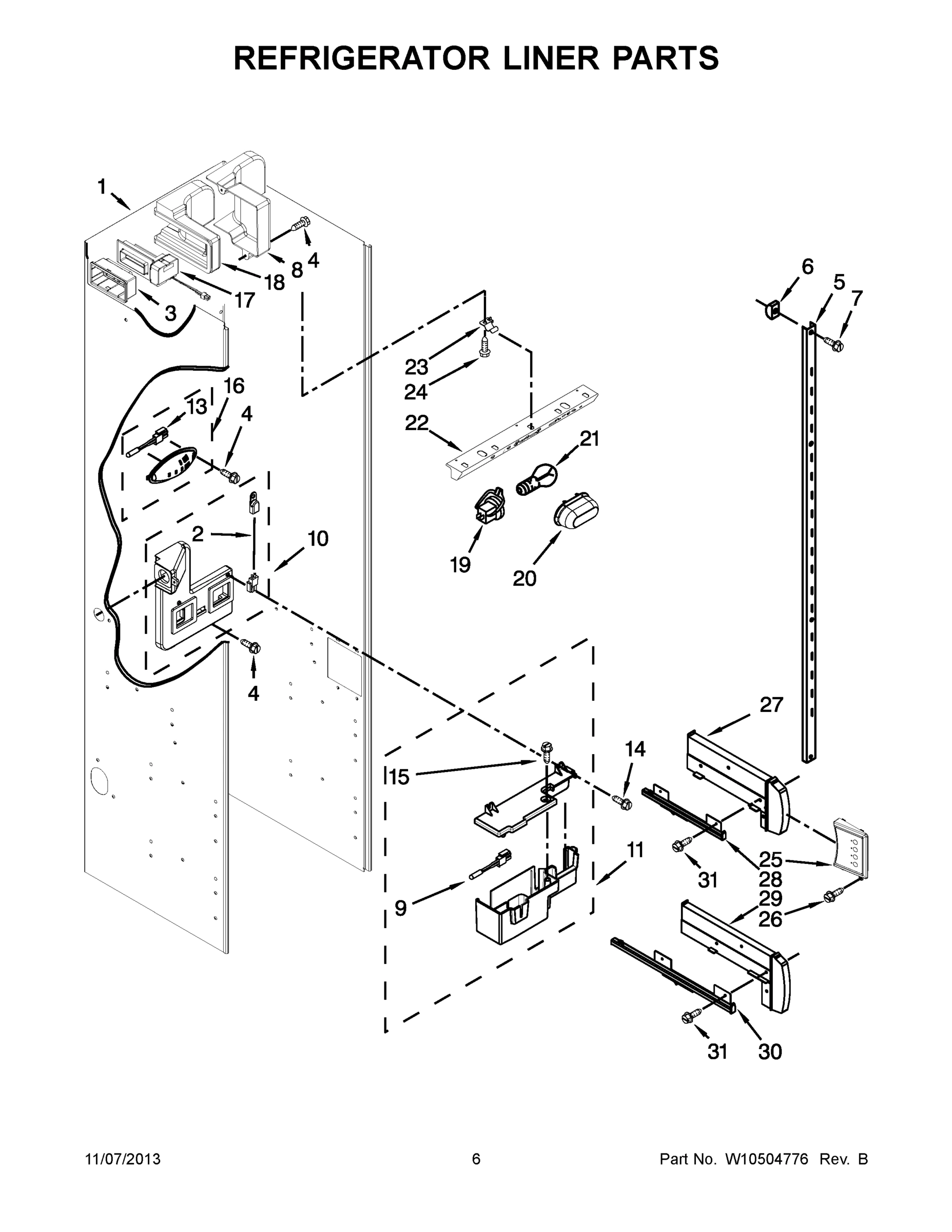 04 - REFRIGERATOR LINER PARTS