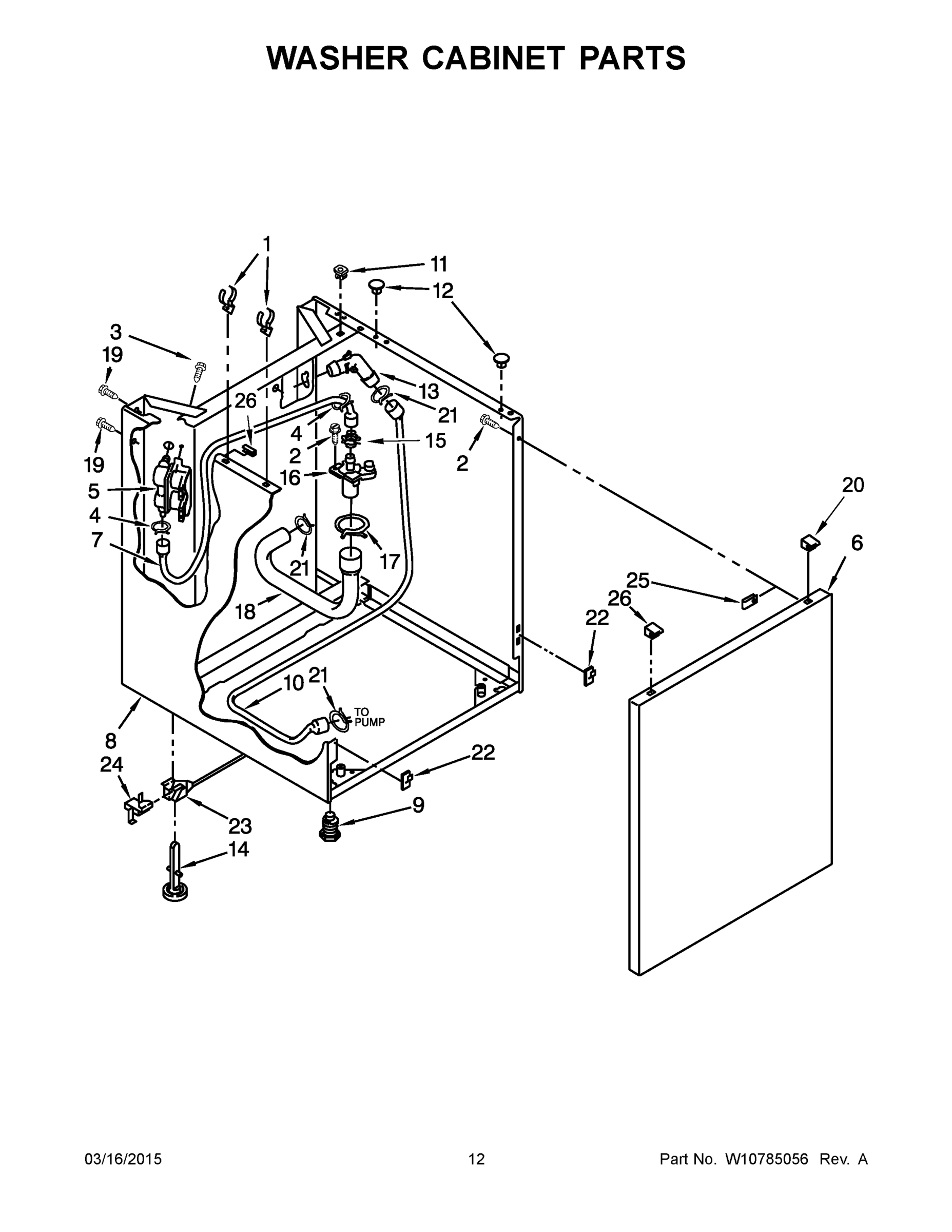 07 - WASHER CABINET PARTS