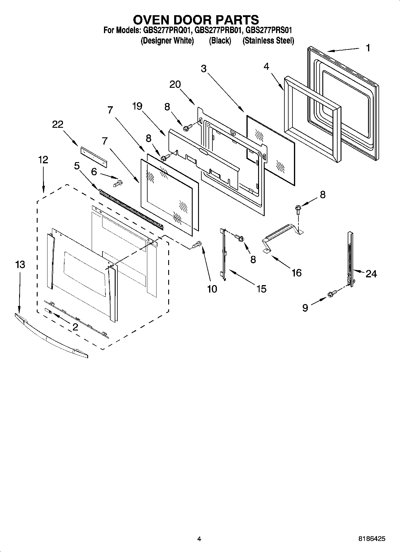 03 - OVEN DOOR PARTS