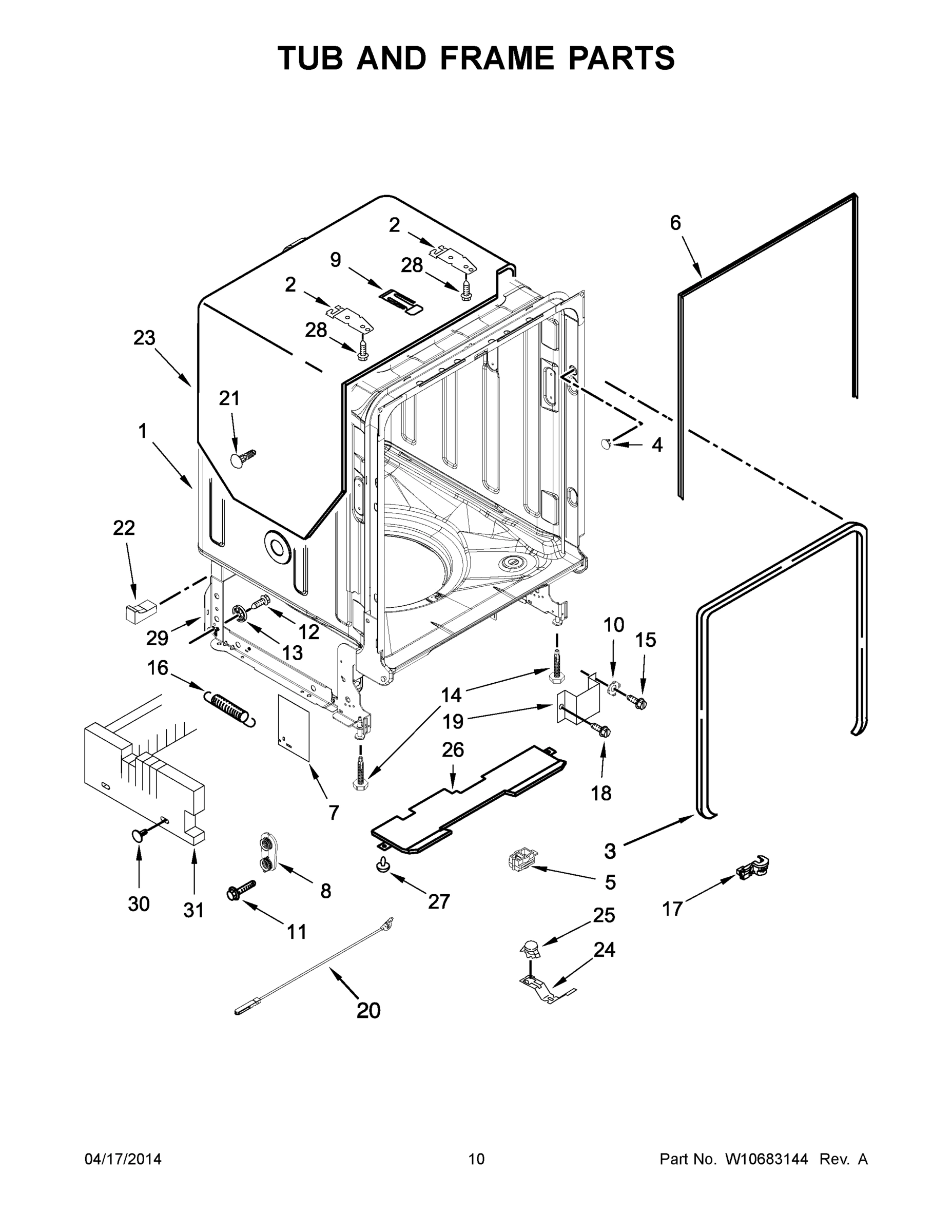 06 - TUB AND FRAME PARTS