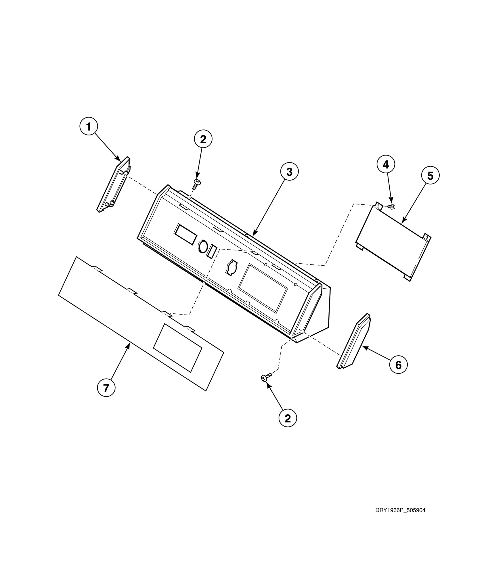 Graphic Panel, Control Hood and Controls (Drawing 1 of 7)