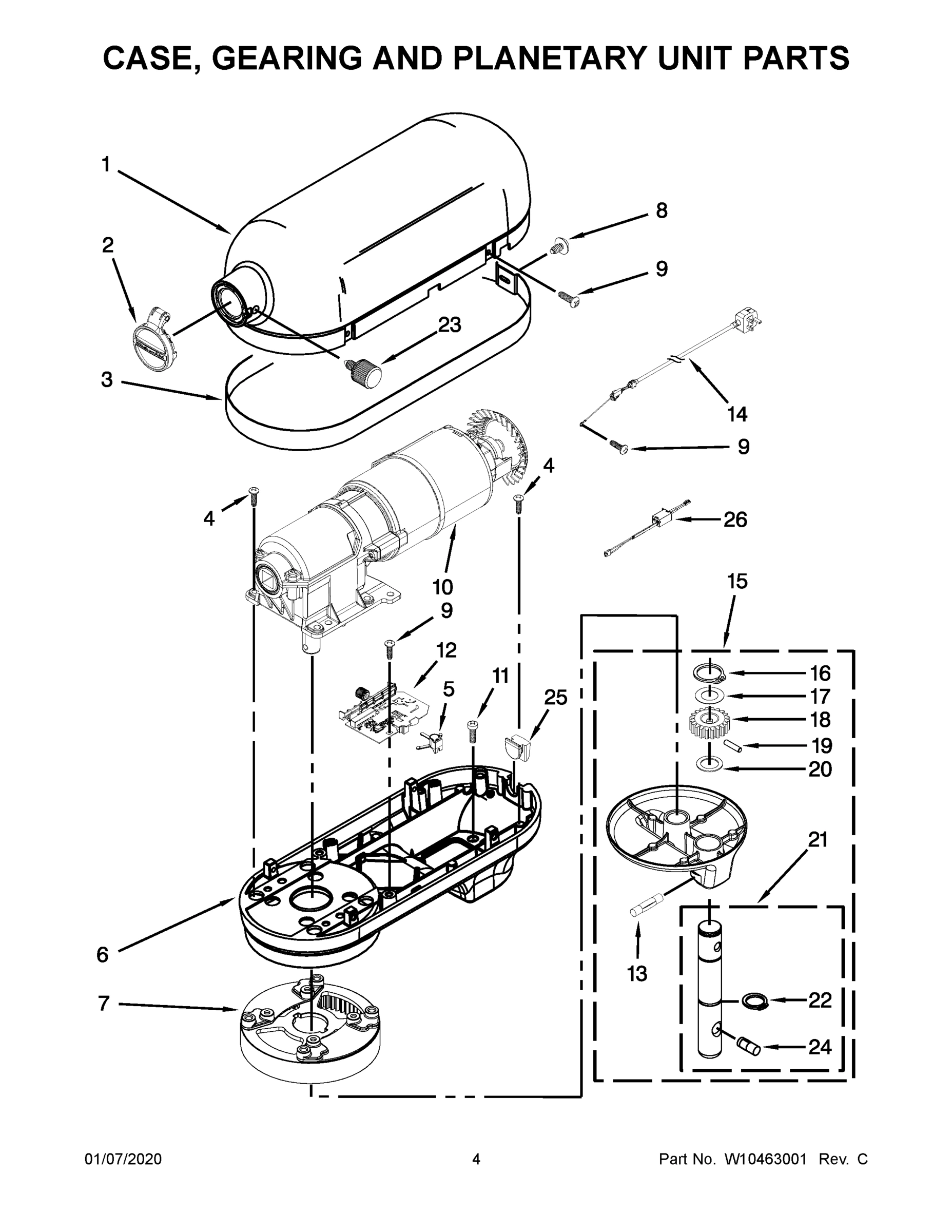 03 - CASE, GEARING AND PLANETARY UNIT PARTS