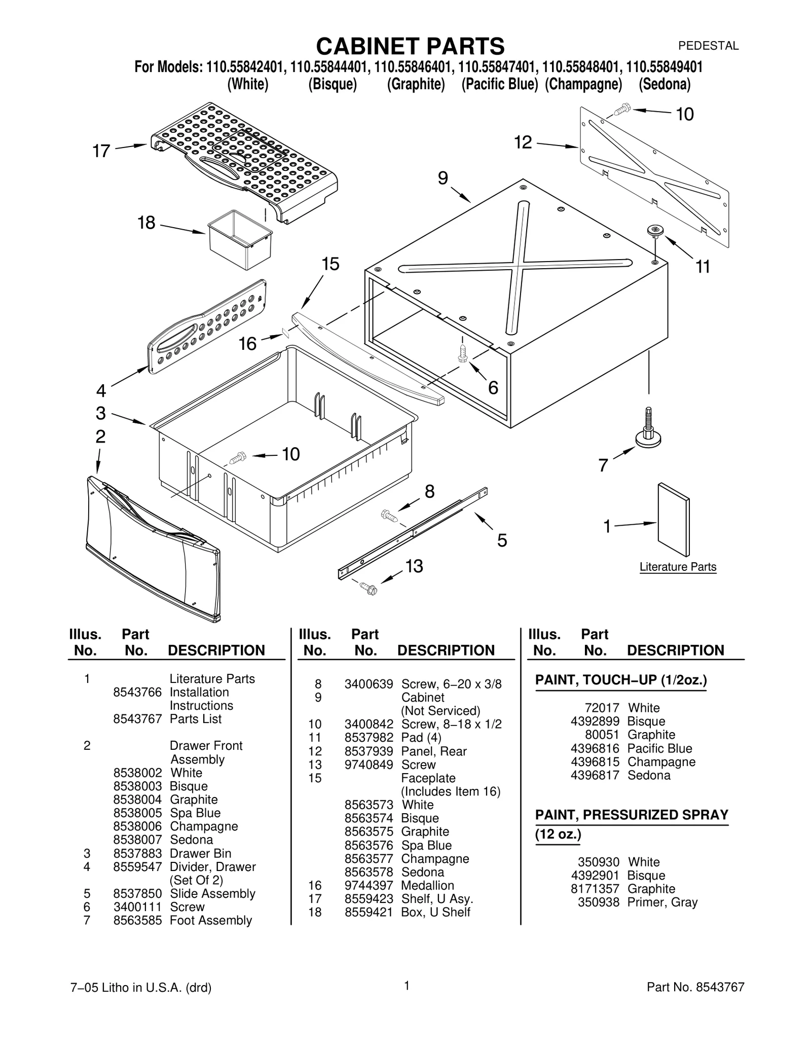 CABINET PARTS