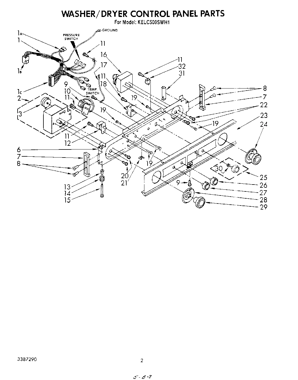 02 - WASHER/DRYER CONTROL PANEL