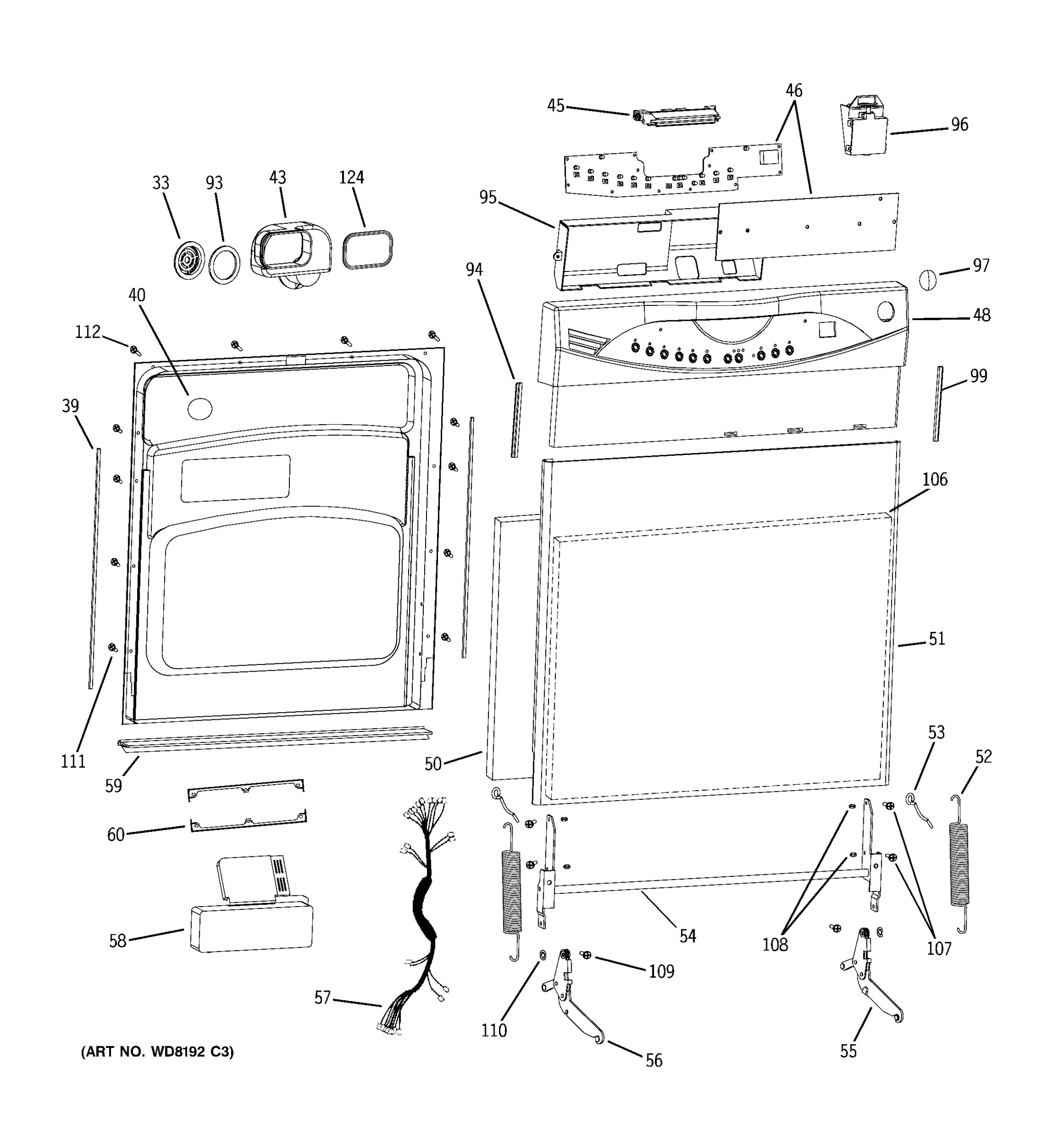 ESCUTCHEON & DOOR ASSEMBLY