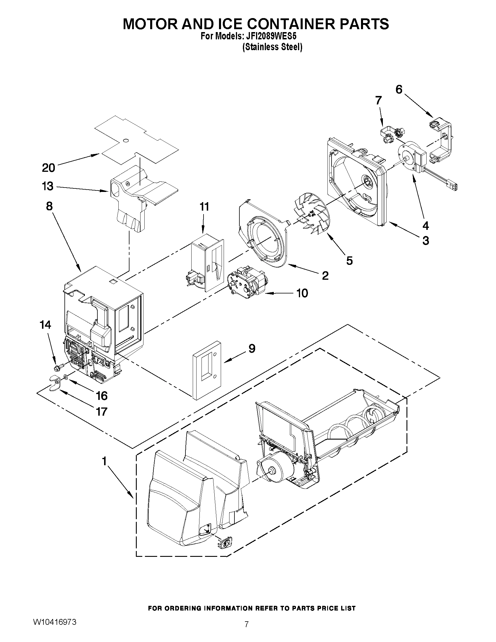 04 - MOTOR AND ICE CONTAINER PARTS