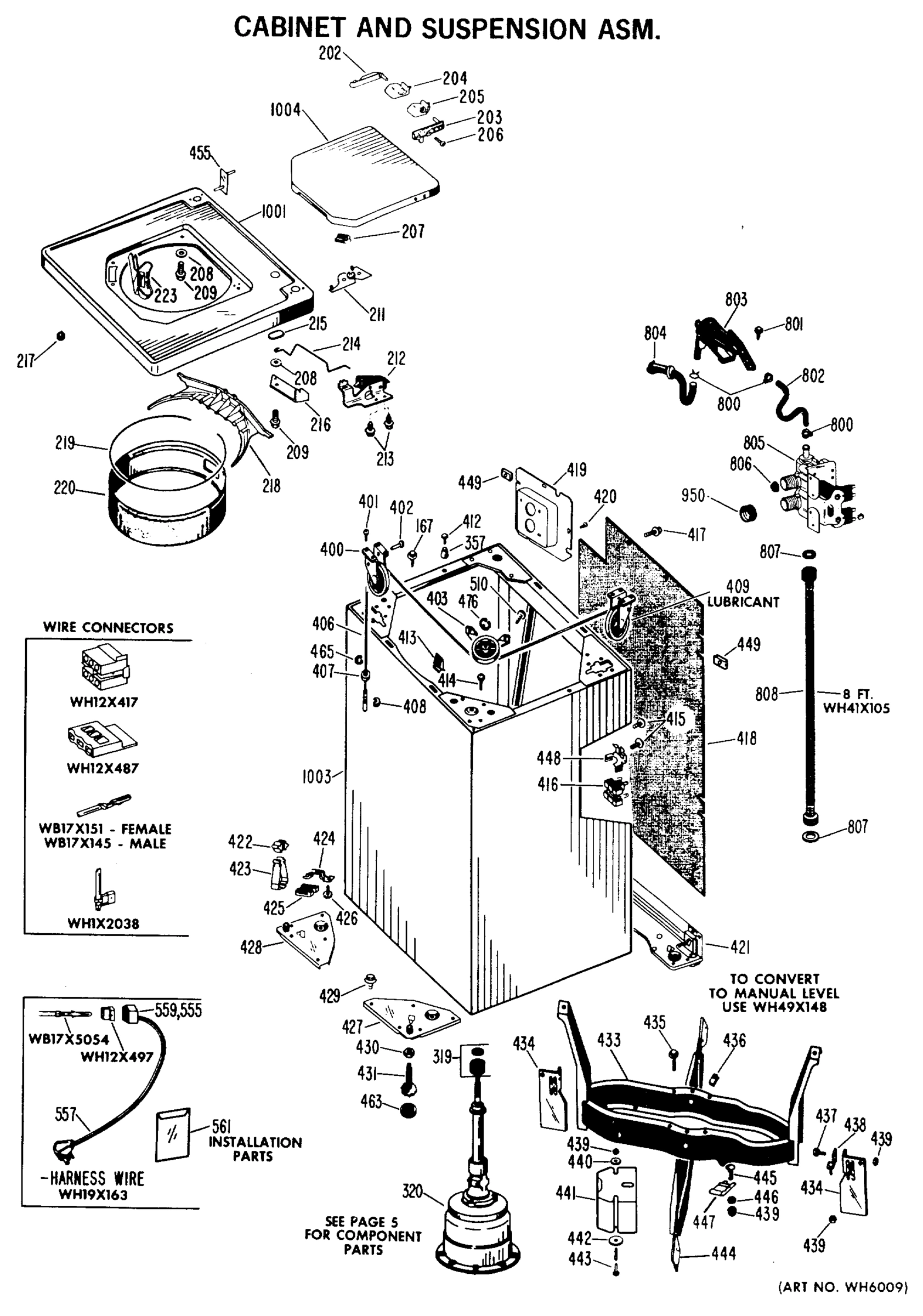 CABINET AND SUSPENSION ASM.