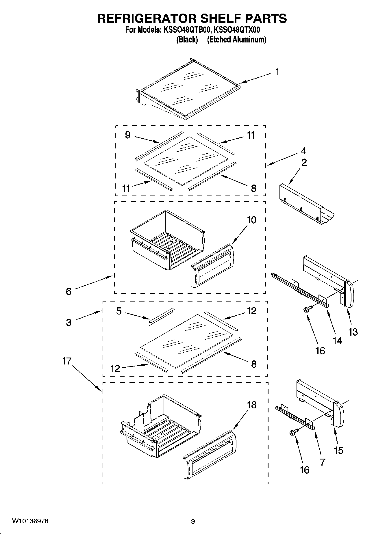 07 - REFRIGERATOR SHELF PARTS