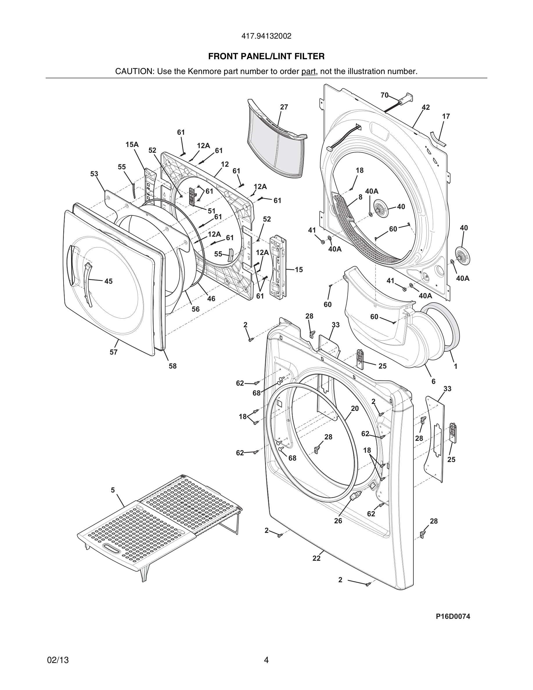 05 - FRONT PANEL/LINT FILTER