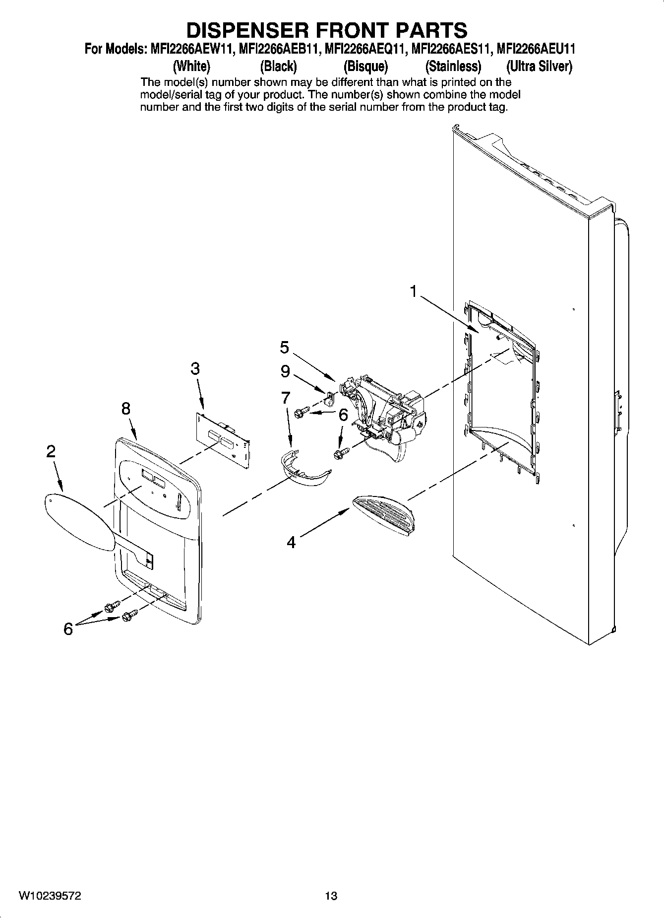 07 - DISPENSER FRONT PARTS