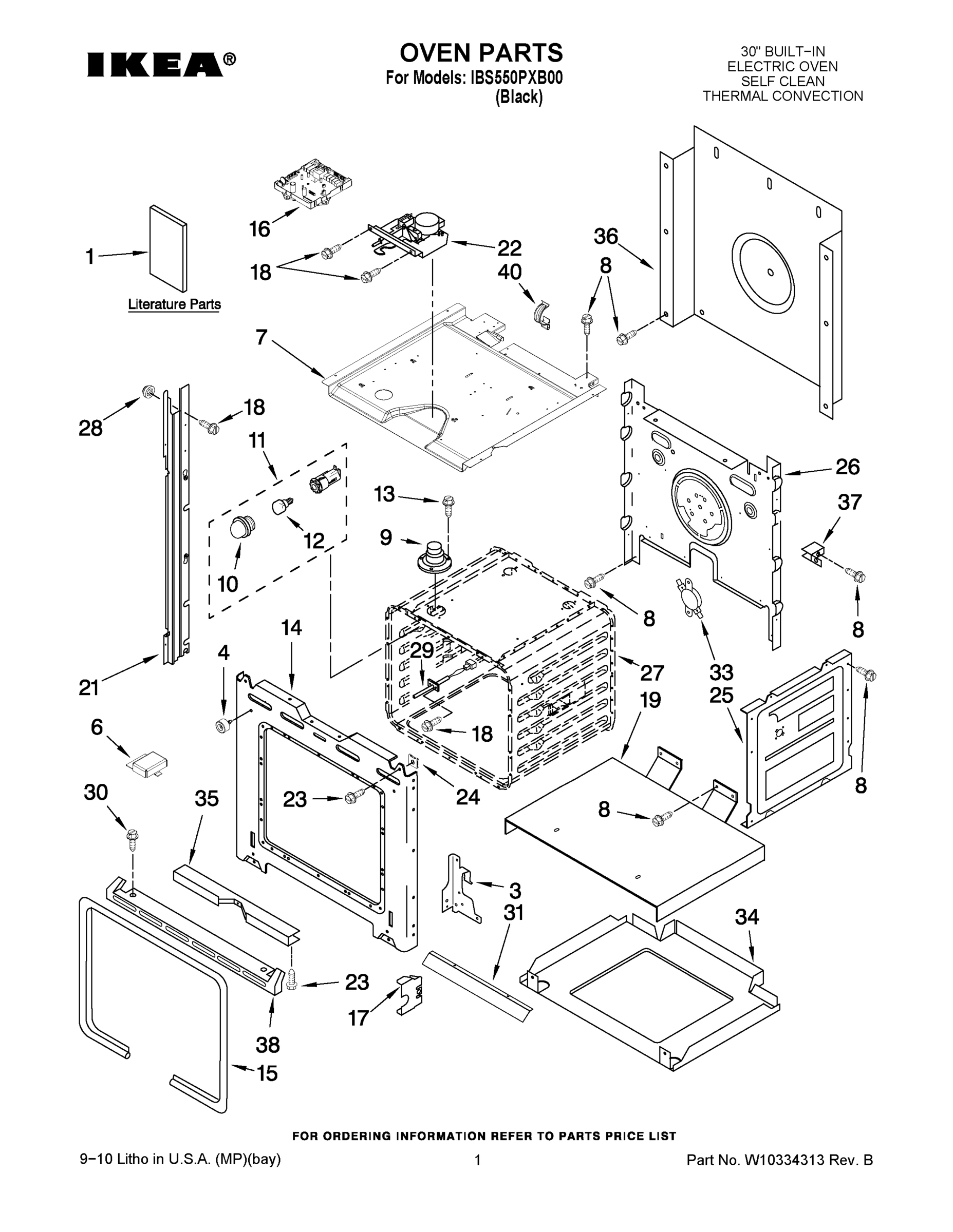 01 - OVEN PARTS