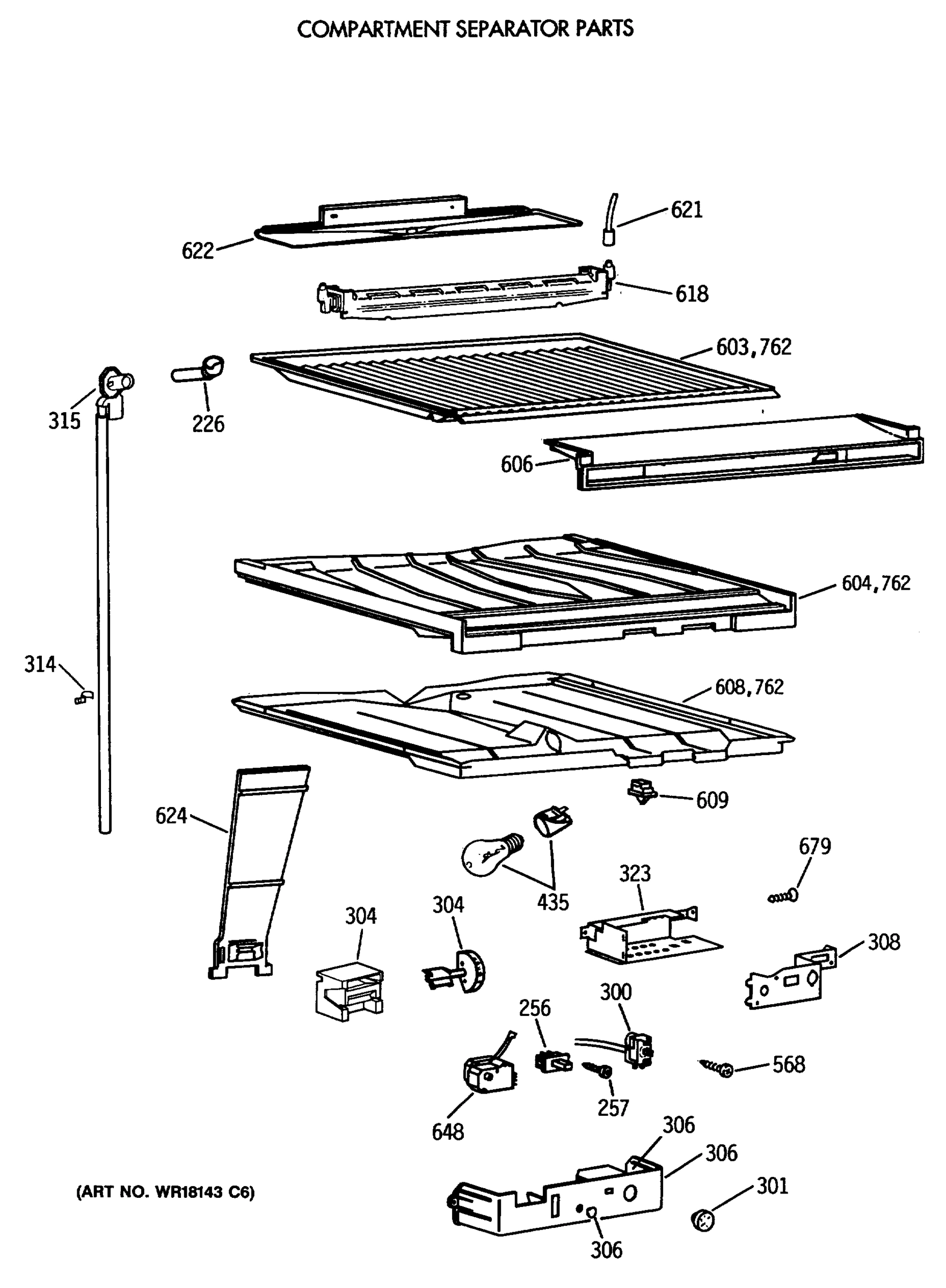 COMPARTMENT SEPARATOR PARTS