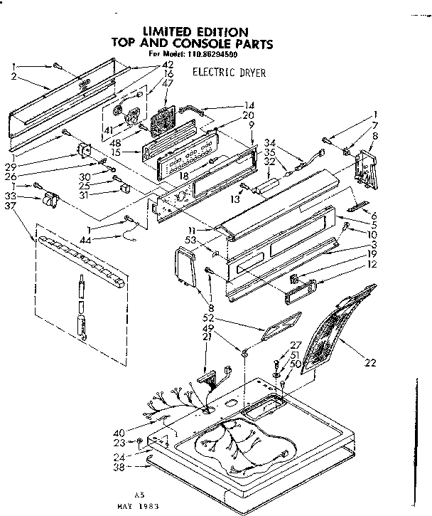 LIMITED EDITION/TOP AND CONSOLE PARTS