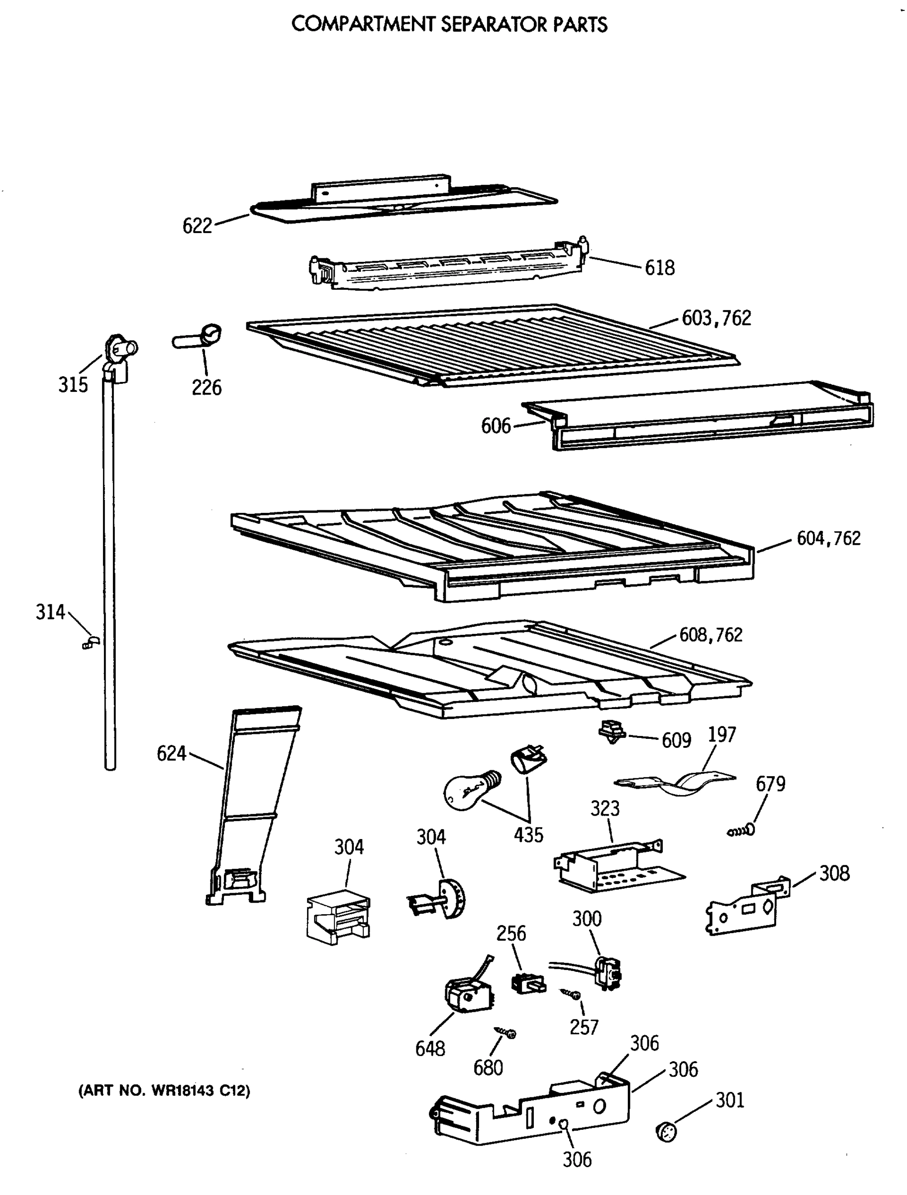 COMPARTMENT SEPARATOR PARTS