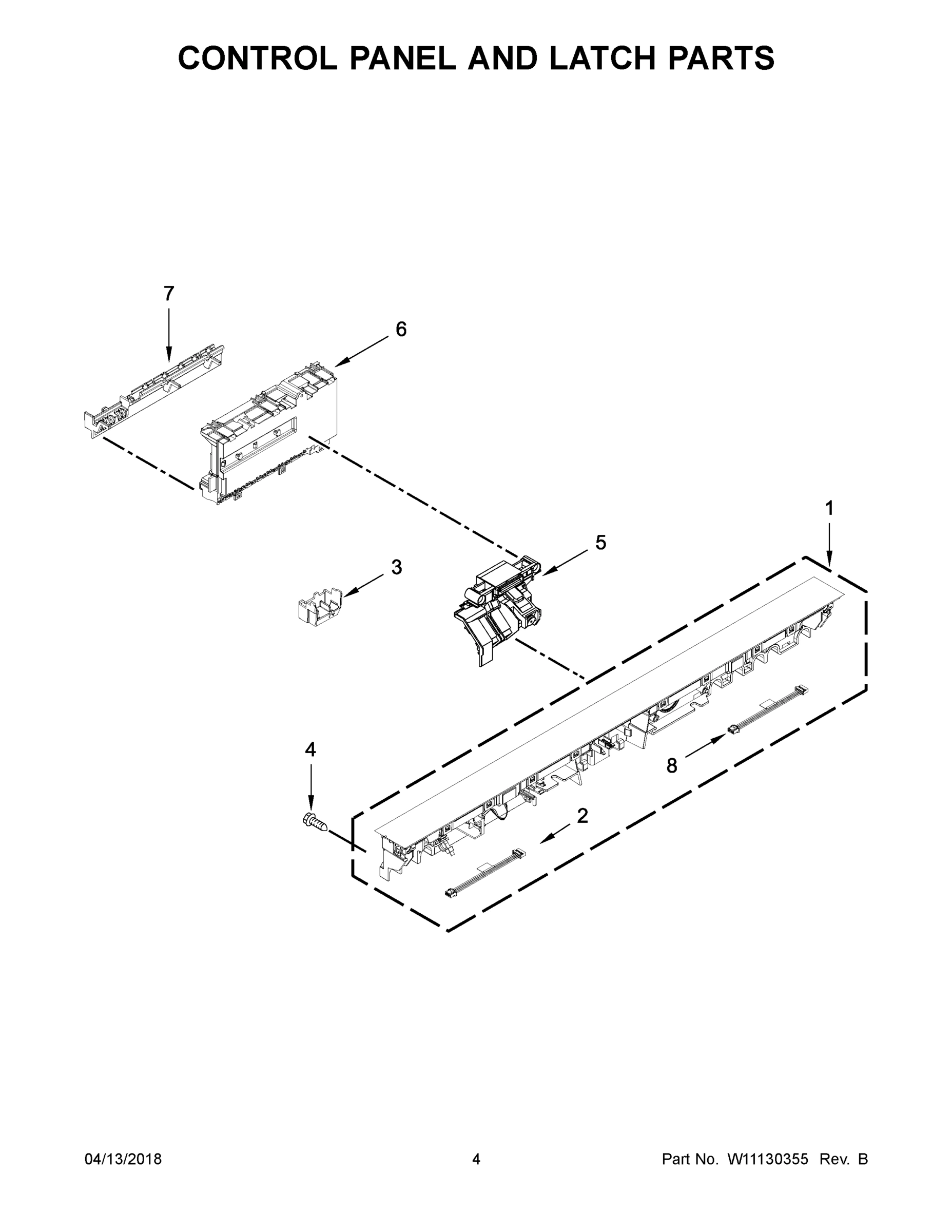 03 - CONTROL PANEL AND LATCH PARTS