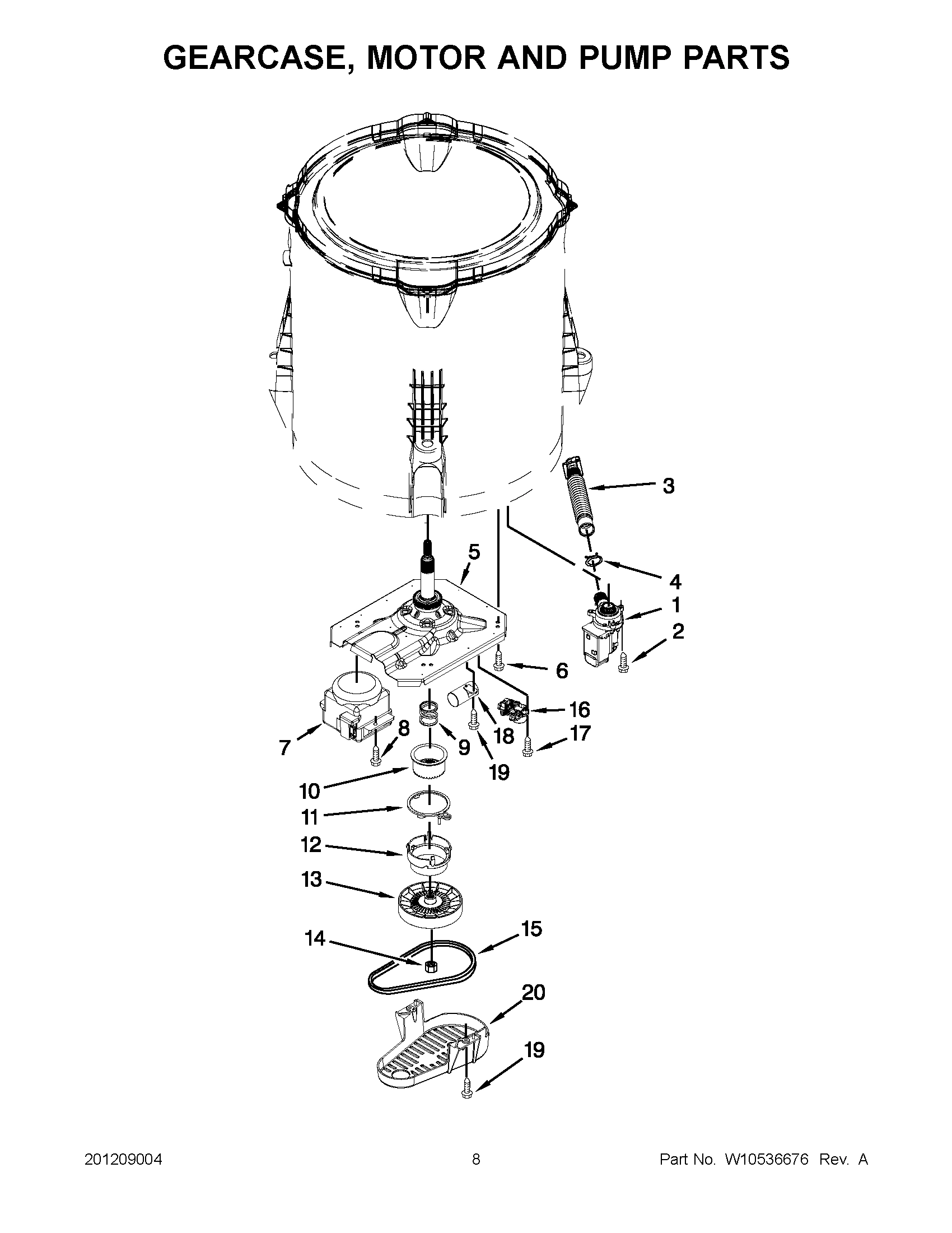 04 - GEARCASE, MOTOR AND PUMP PARTS