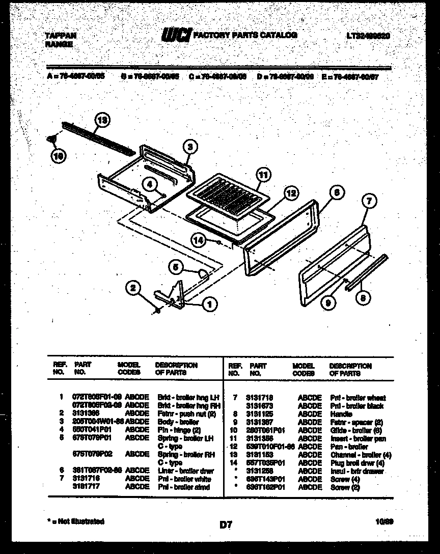 05 - BROILER DRAWER PARTS