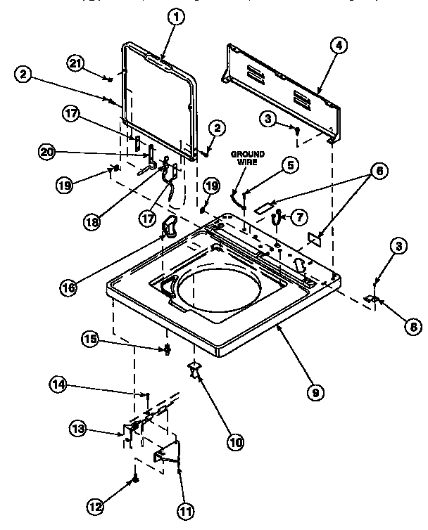 05 - CAB TOP/LOADING DR & CTRL HOOD REAR PAN